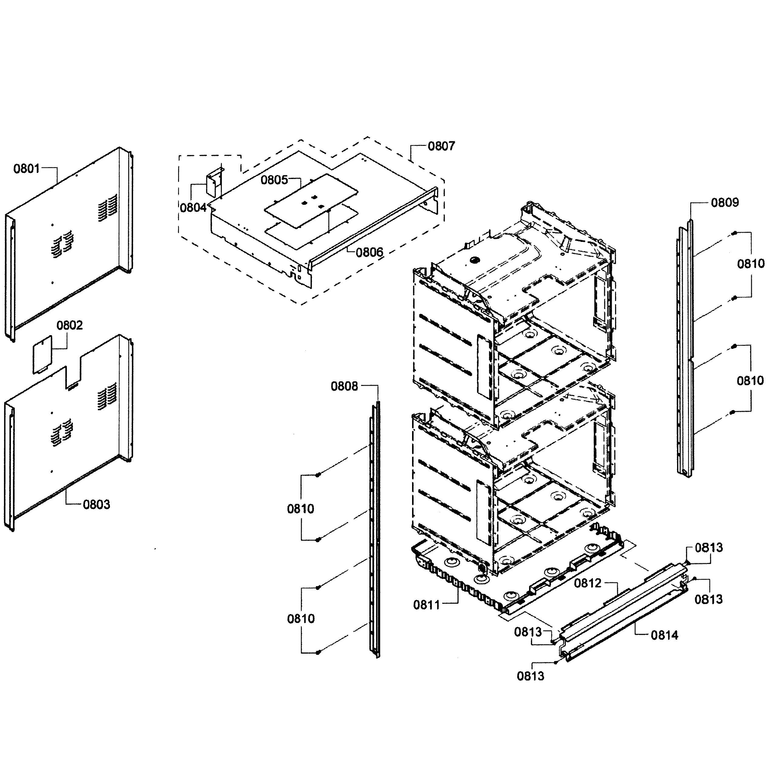 Bosch HBL5660UC/09 cabinet diagram