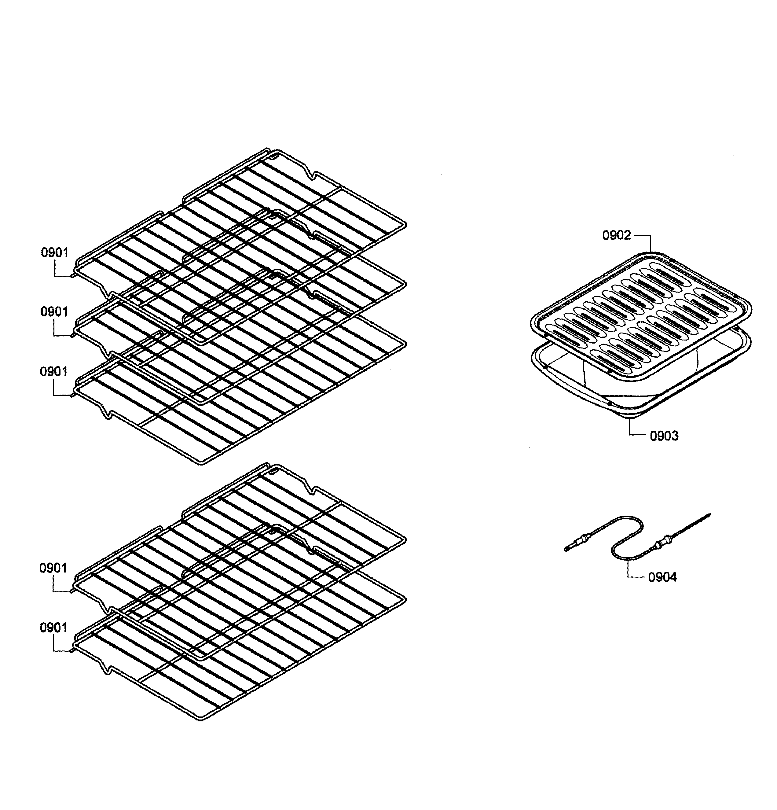 Bosch HBL5660UC/09 shelfs diagram