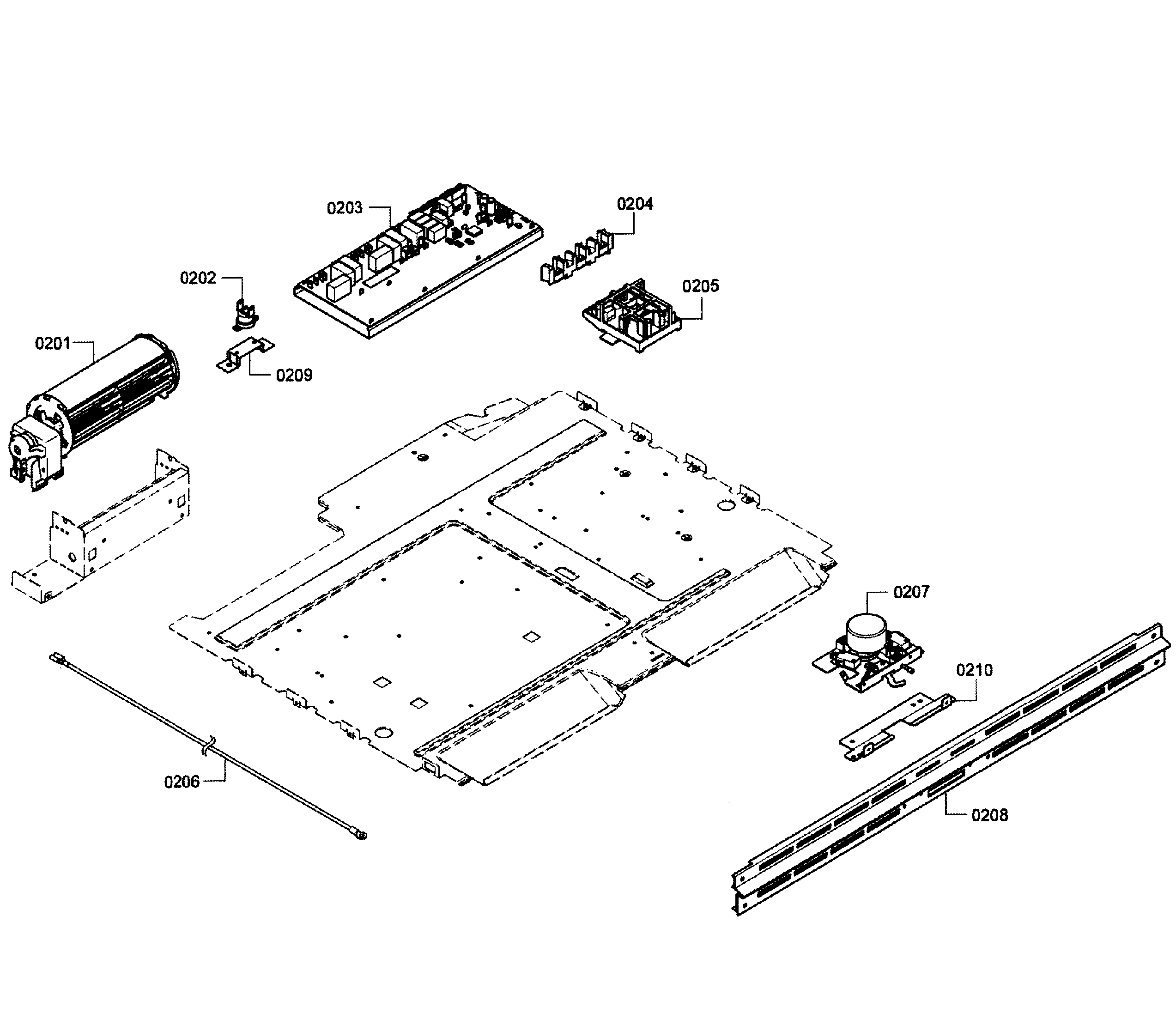 Bosch HBL8450UC/11 pcb's assy diagram