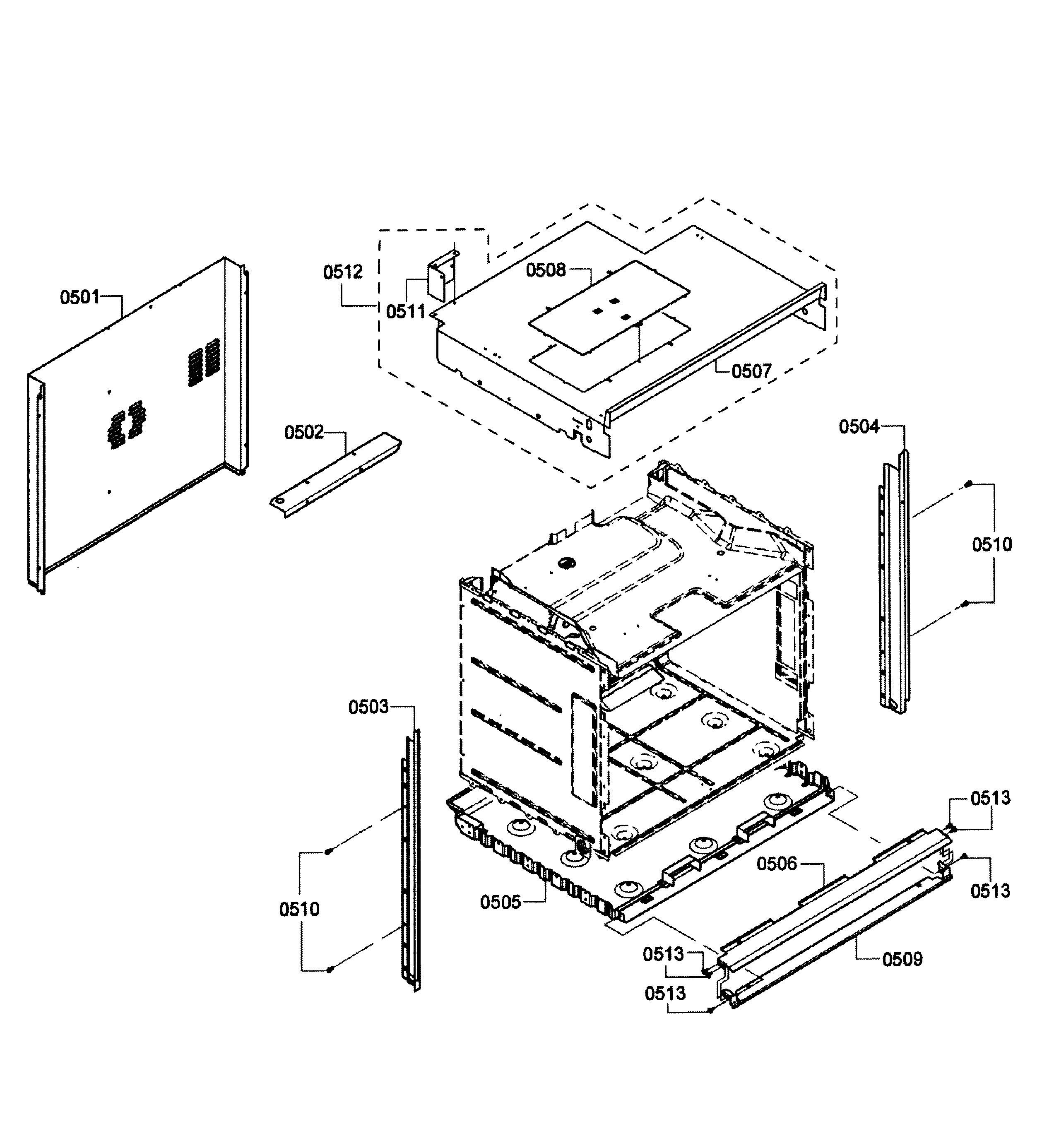Bosch HBL8450UC/11 cabinet diagram