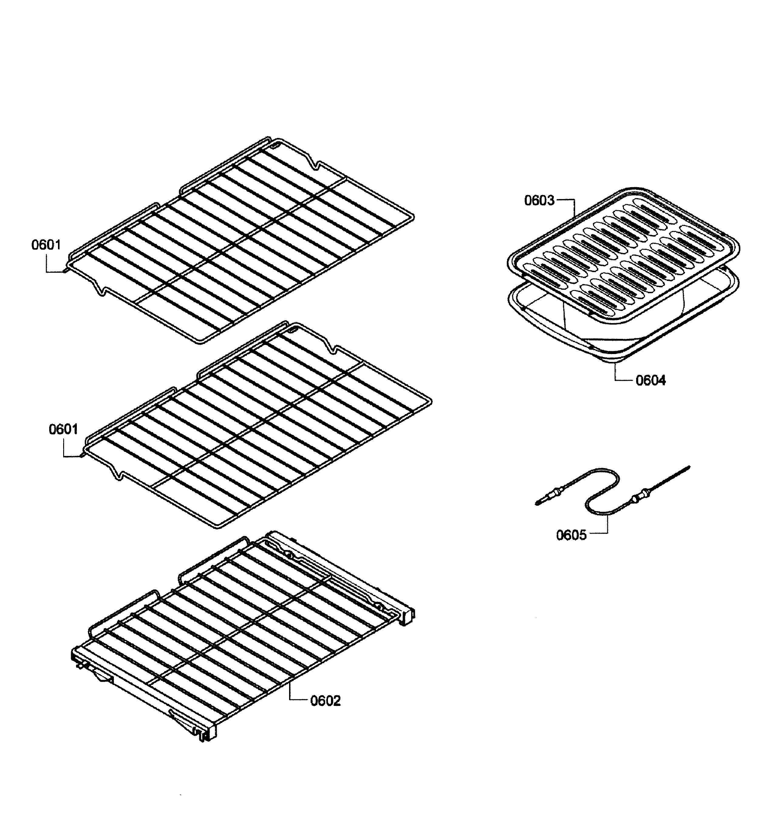 Bosch HBL8450UC/11 shelfs diagram