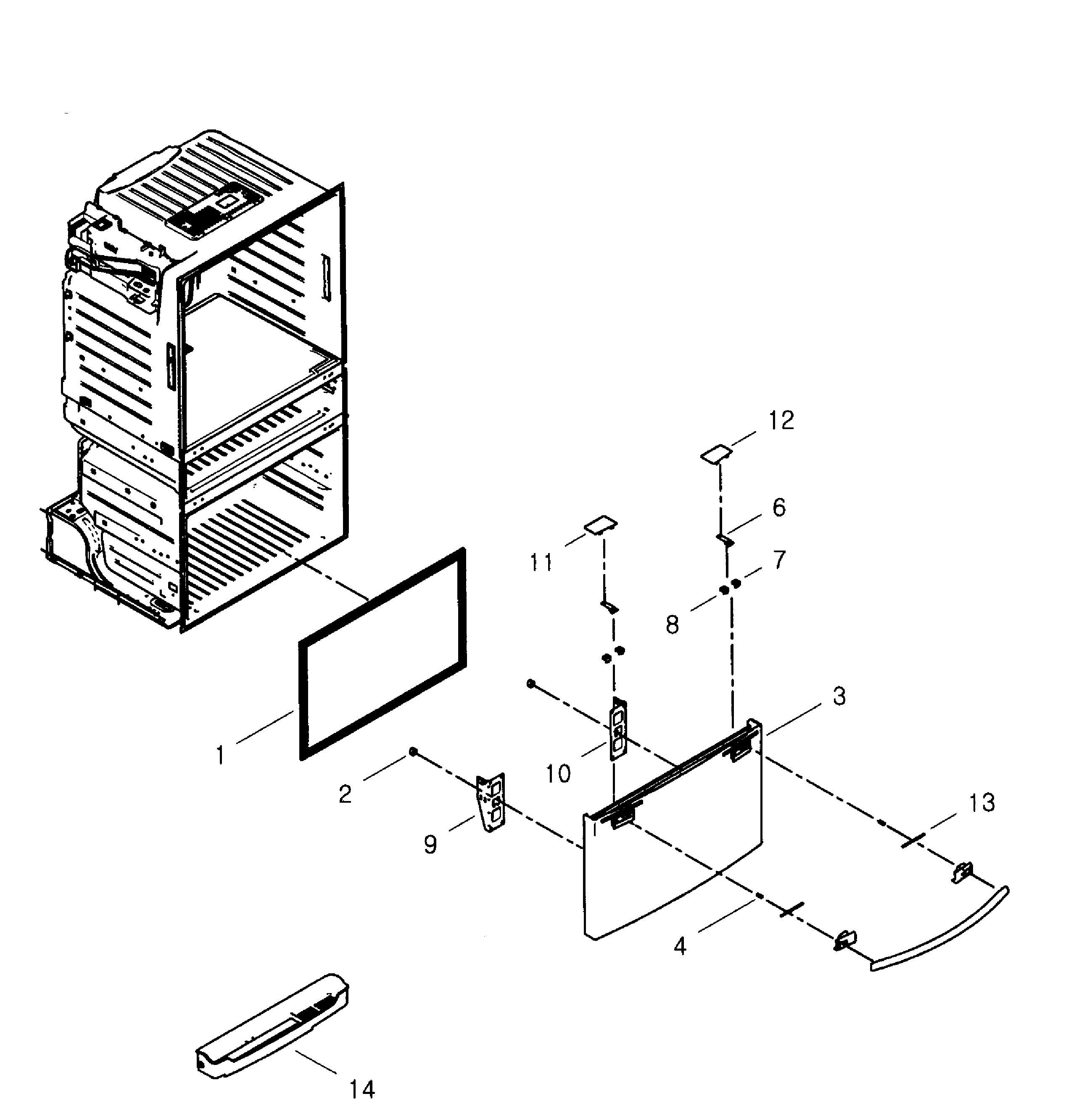 Samsung RF4267HARS/XAA-01 freezer door diagram