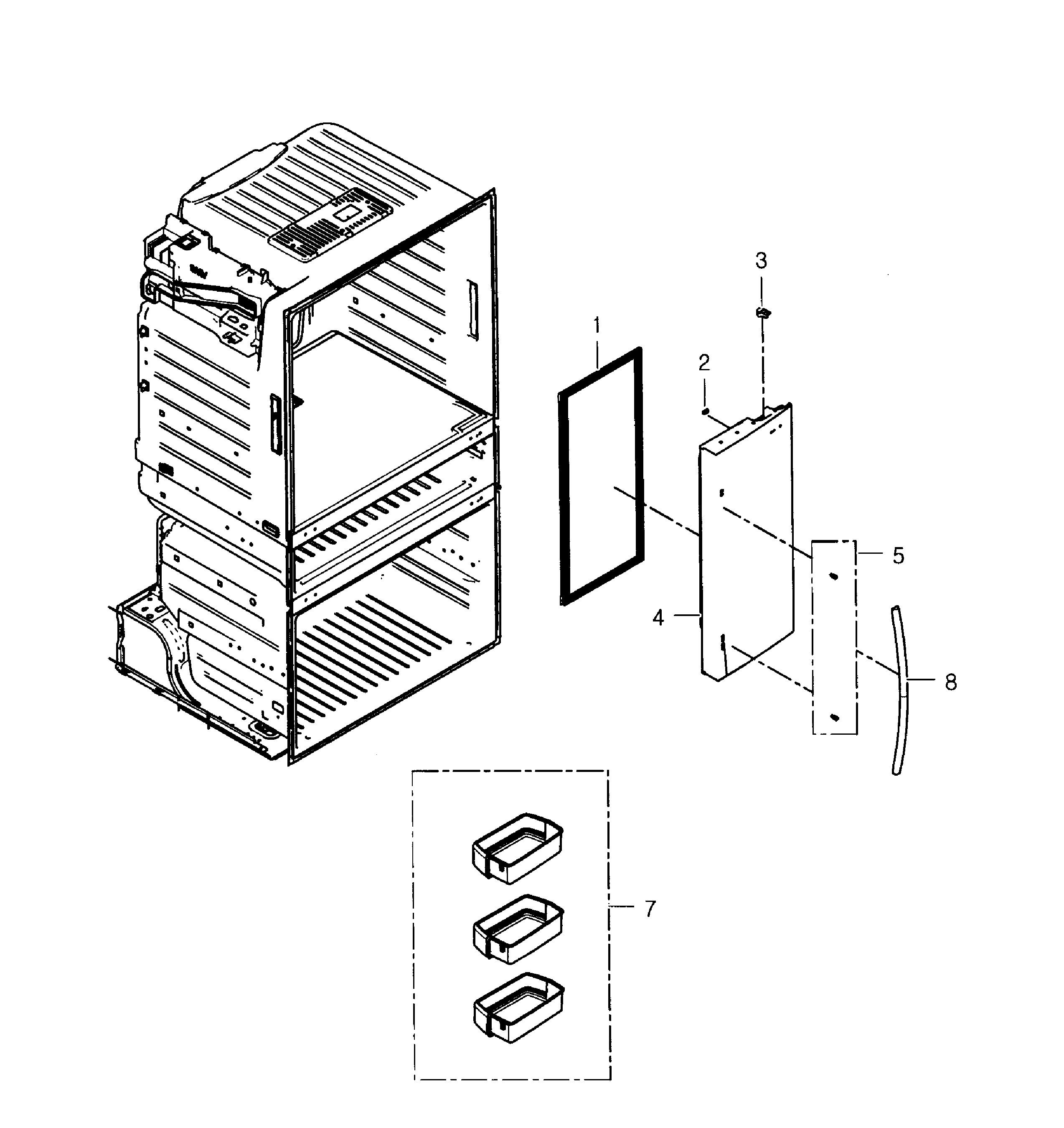 Samsung RF4267HARS/XAA-01 right door diagram