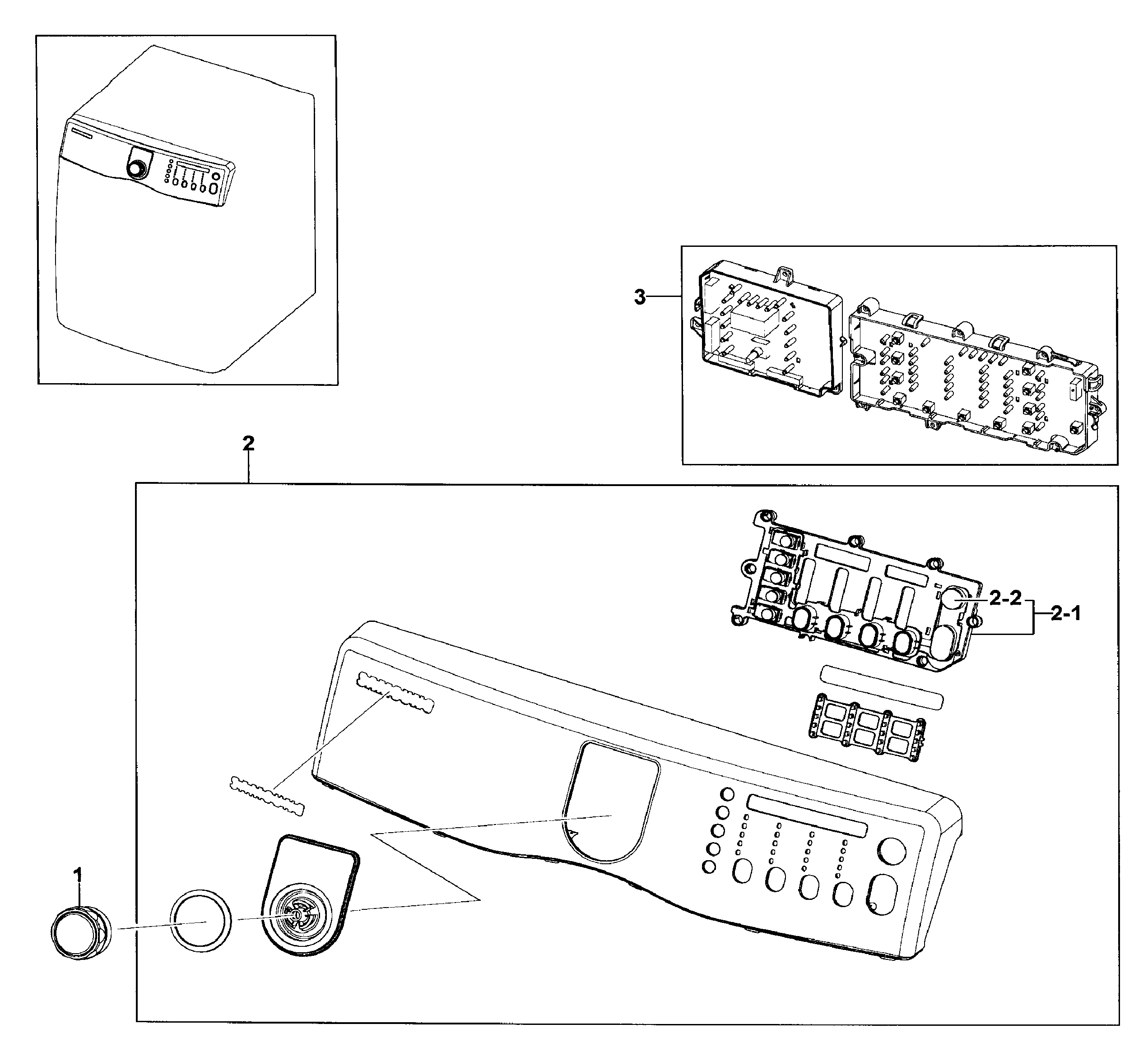 Samsung DV409AER/XAA-01 control panel diagram