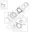 Samsung DV328AEW/XAA-01 front/door assy diagram