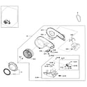 Samsung DV328AEW/XAA-01 motor assy diagram