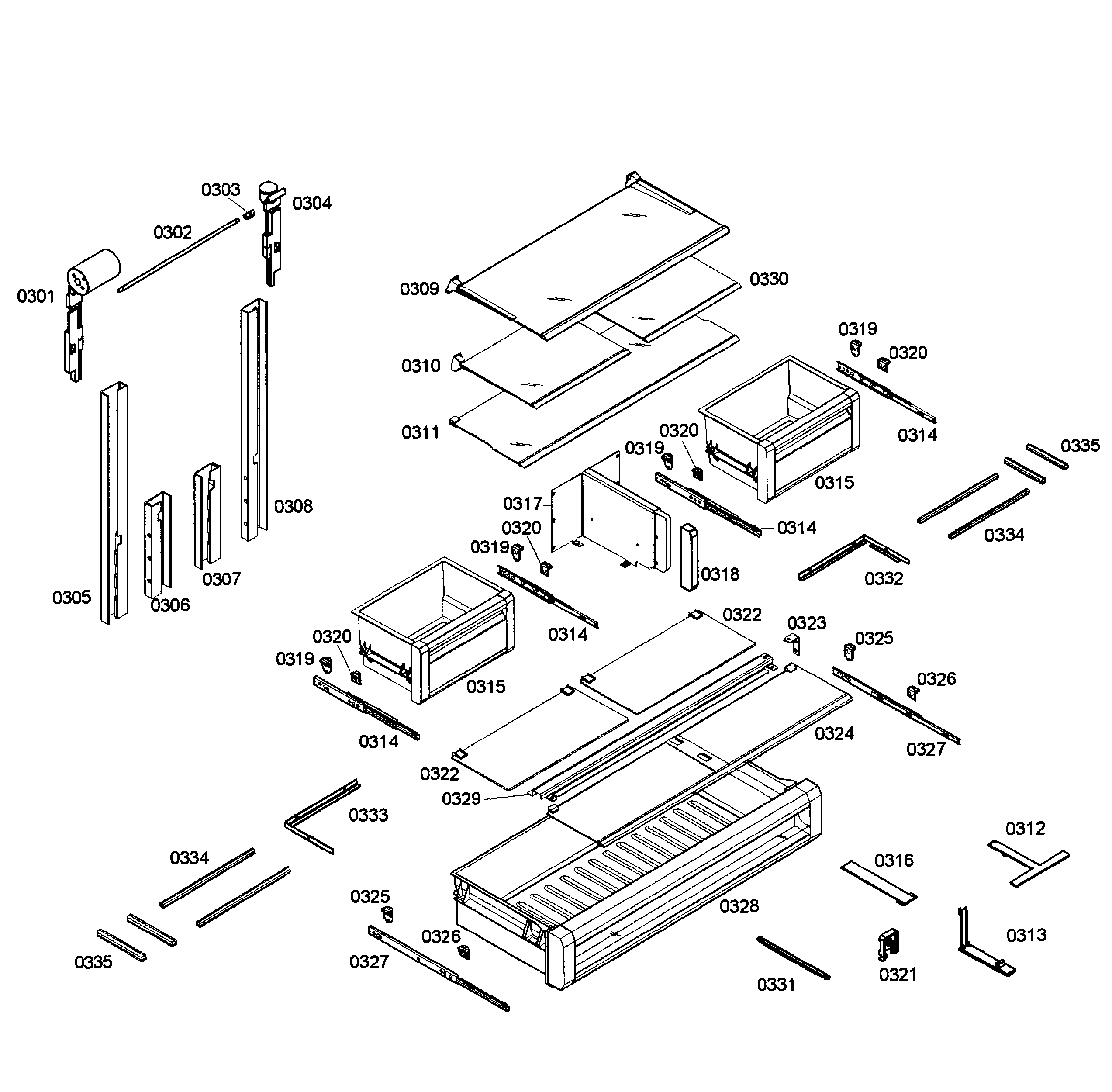 Thermador T36IT71NNP/07 refrigerator diagram