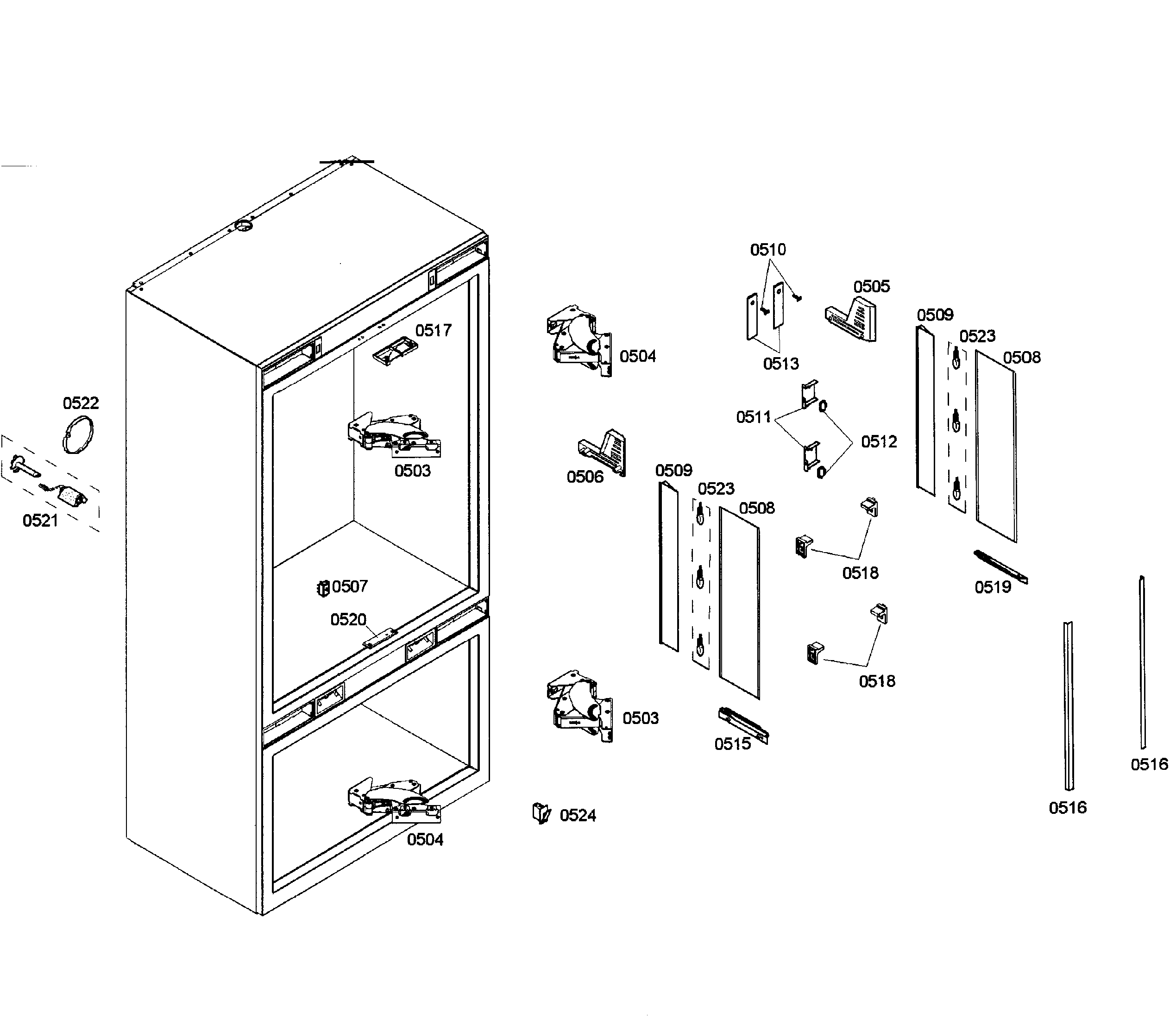 Thermador T36IT71NNP/07 cabinet diagram