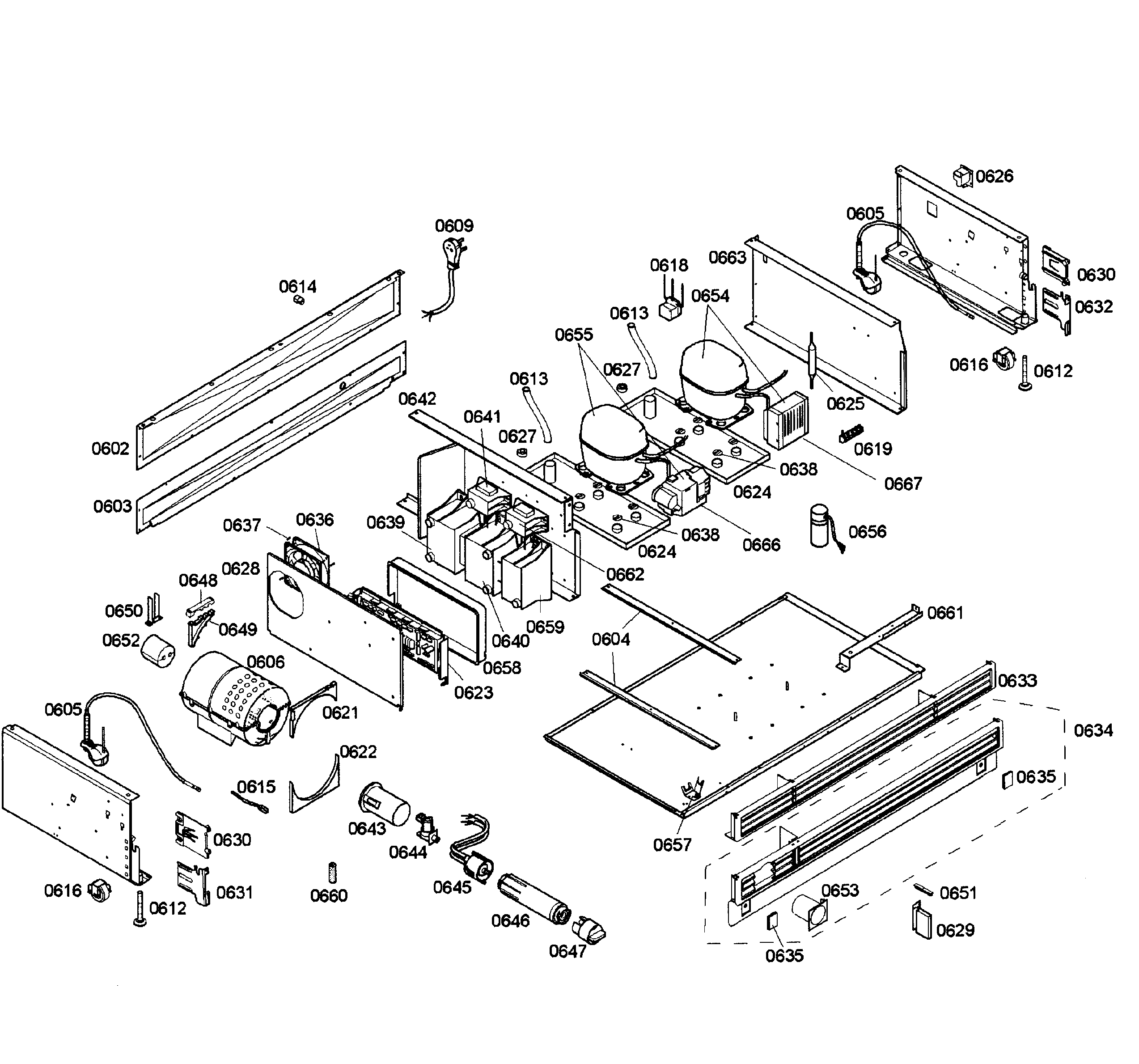 Thermador T36IT71NNP/09 compressors diagram
