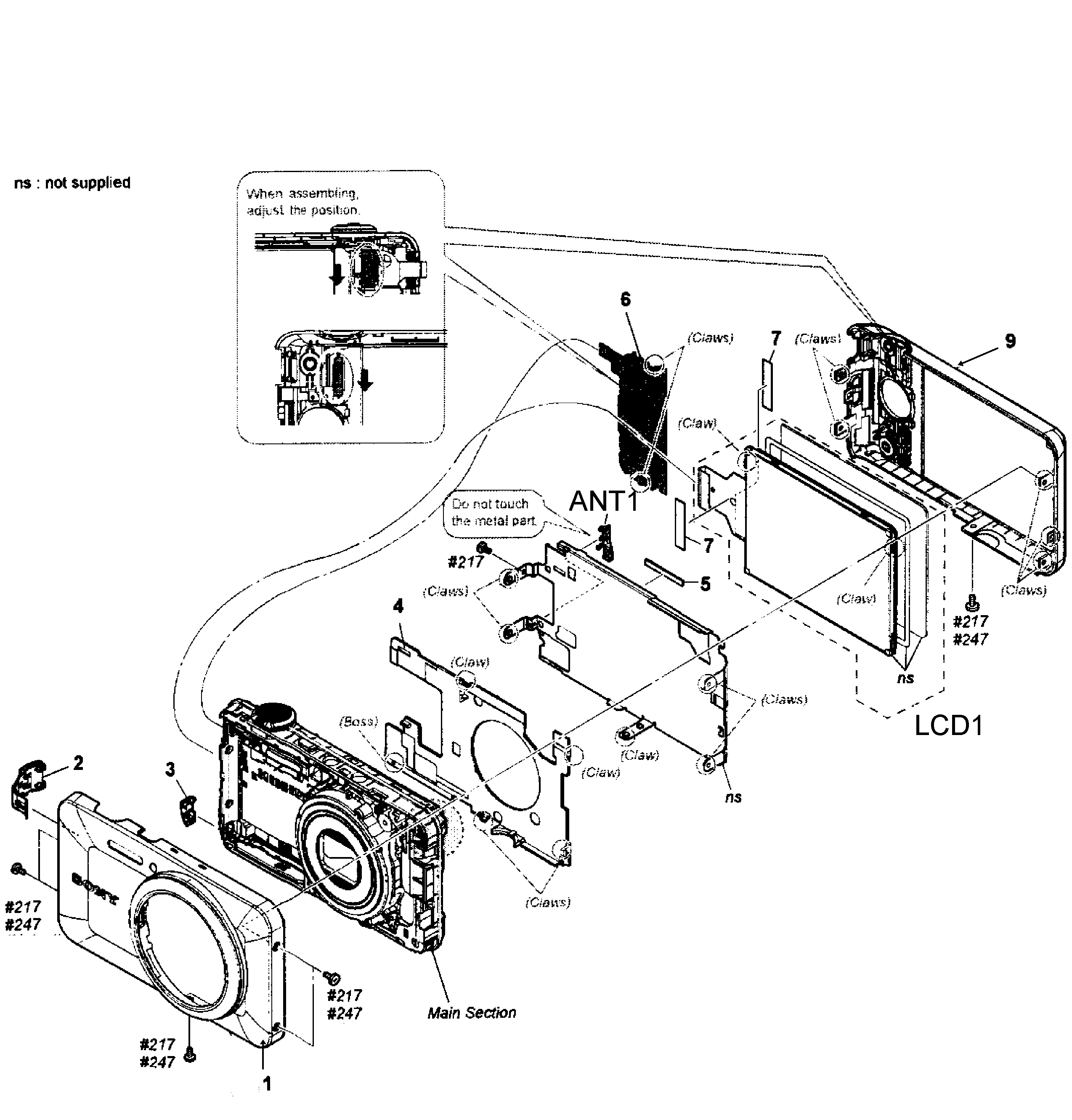 Sony DSC-WX60/R overall assy diagram
