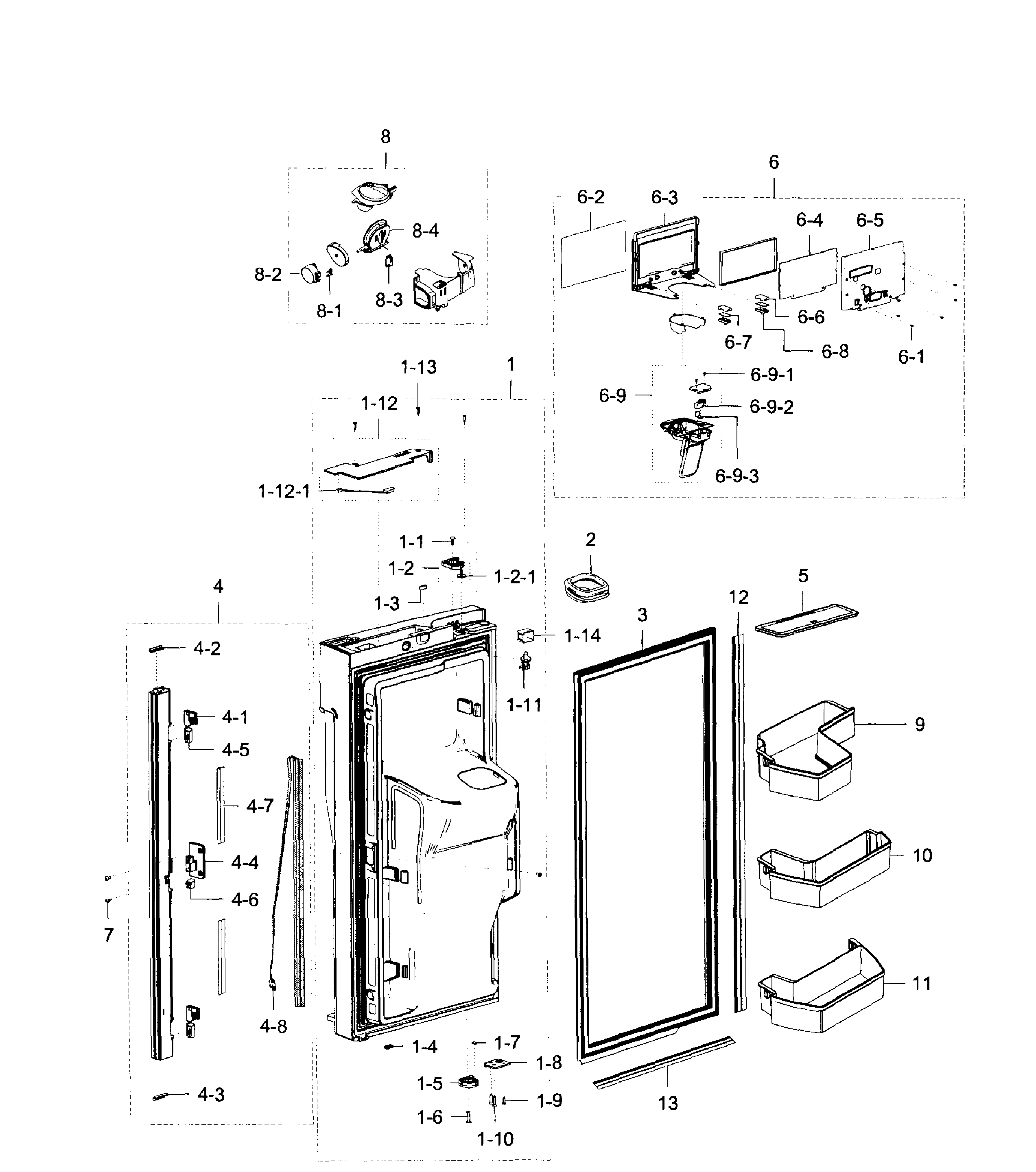 Samsung RF32FMQDBSR/AA-00 door lt-fridge diagram