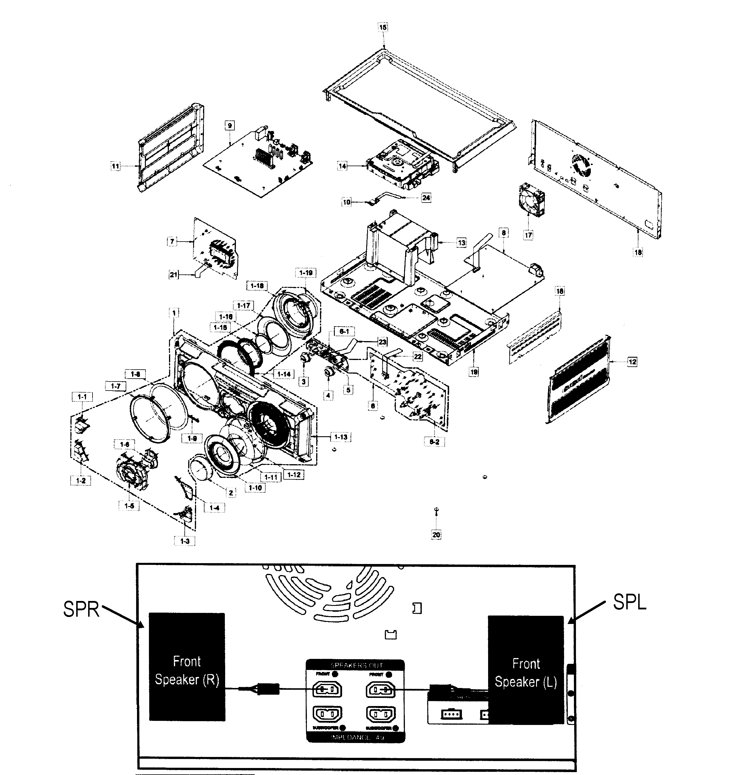 Samsung MX-FS8000/ZA-ZZ01 cabinet parts diagram