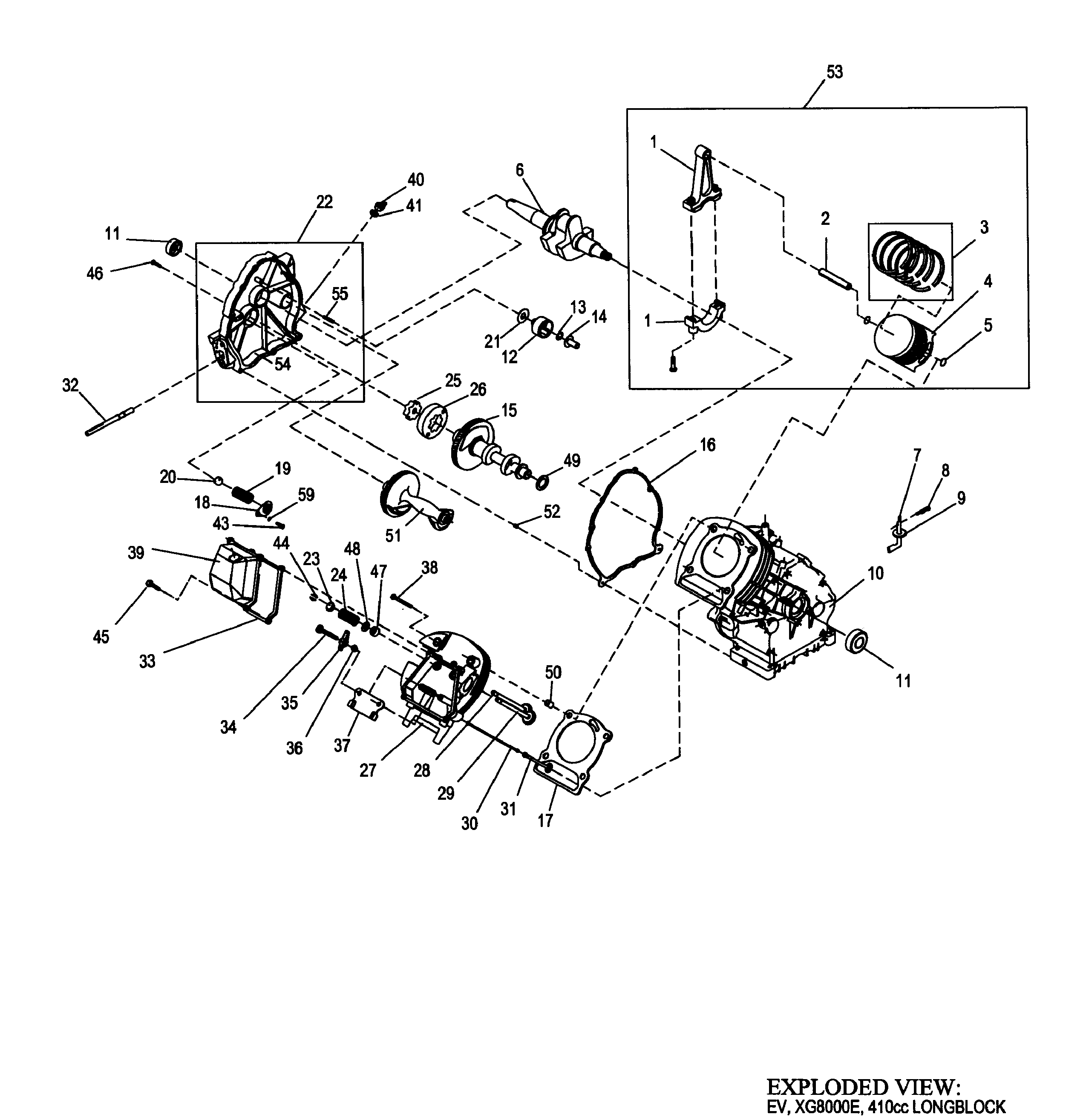 Generac XG8000E-5747-1 engine 1 diagram
