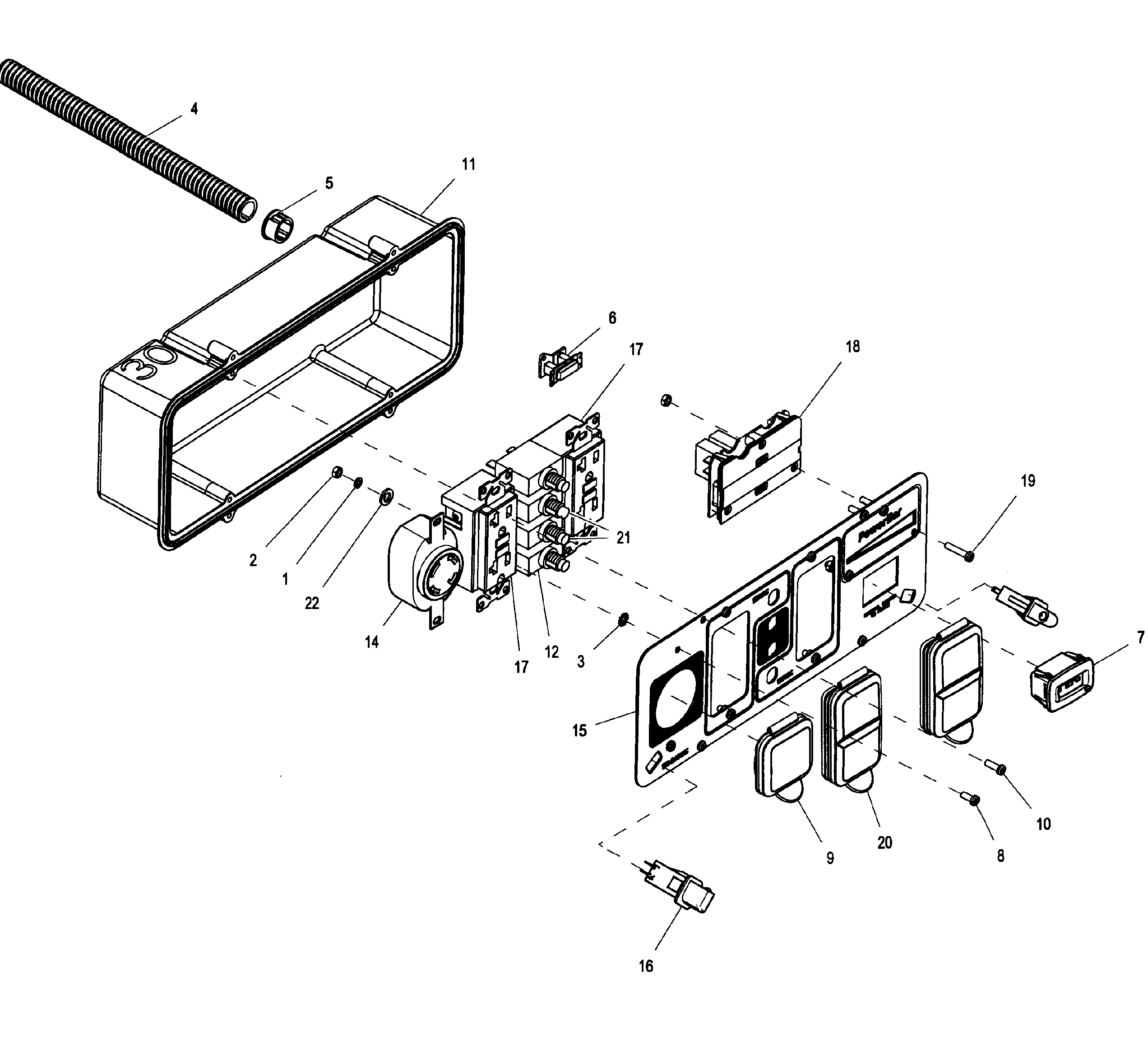 Generac XG8000E-5747-1 control panel diagram