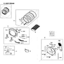 Samsung DV219AGW/XAA-01 drum assy diagram