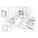 Samsung DV422GWHDWR/AA-00 frame front & door diagram