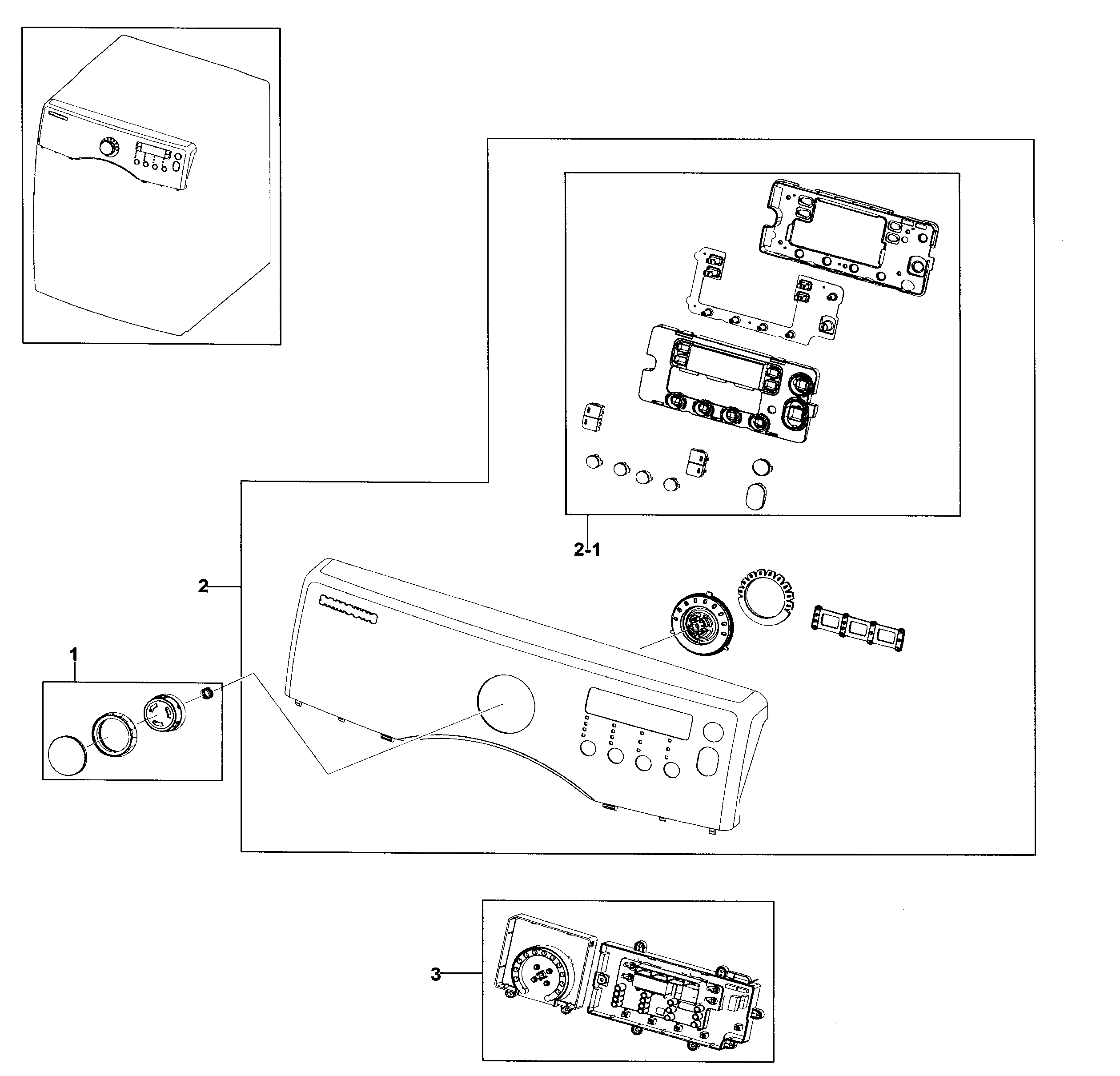 Samsung DV330AEB/XAA-00 control panel diagram
