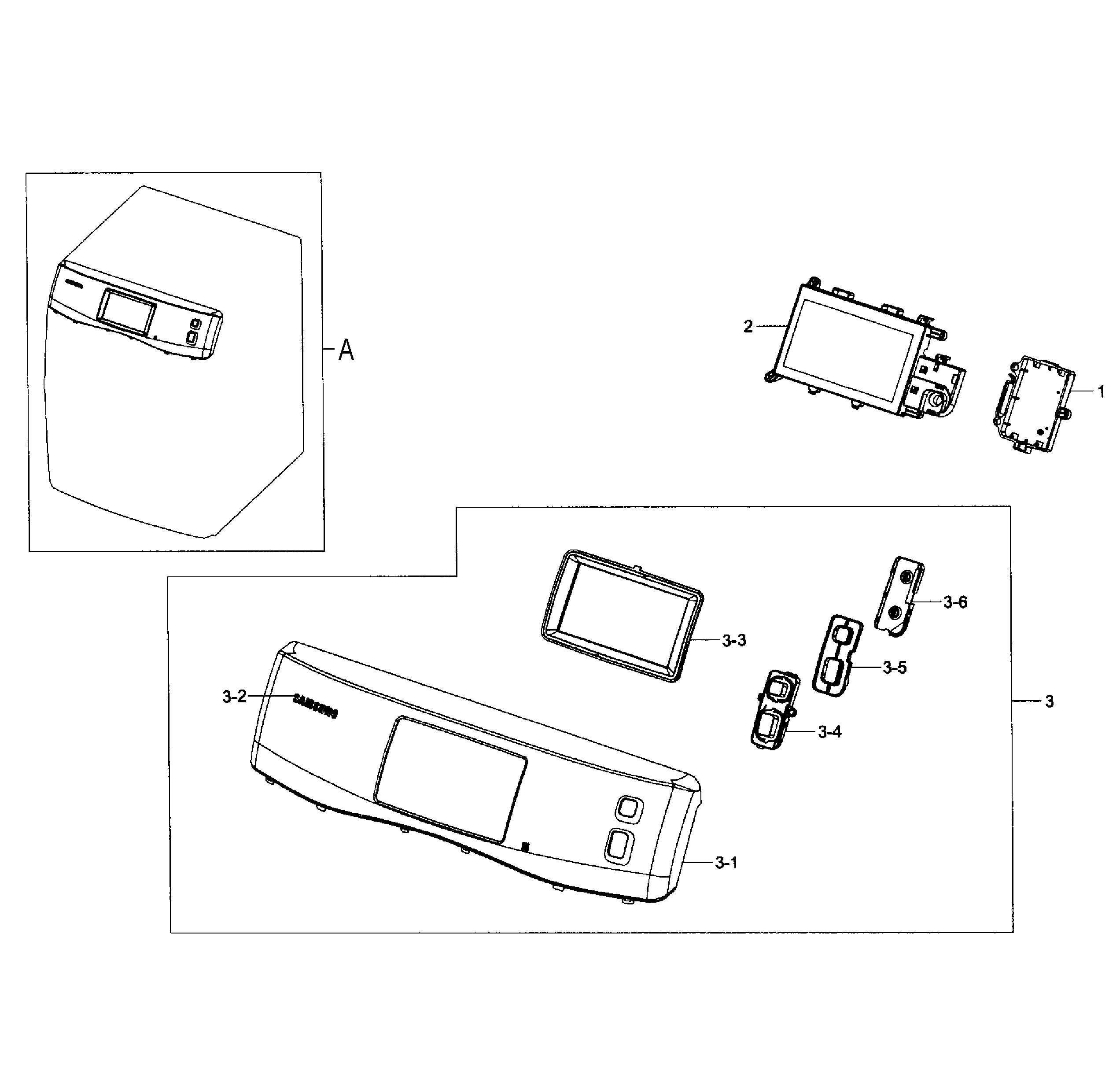 Samsung DV457EVGSWR/AA-00 control panel diagram