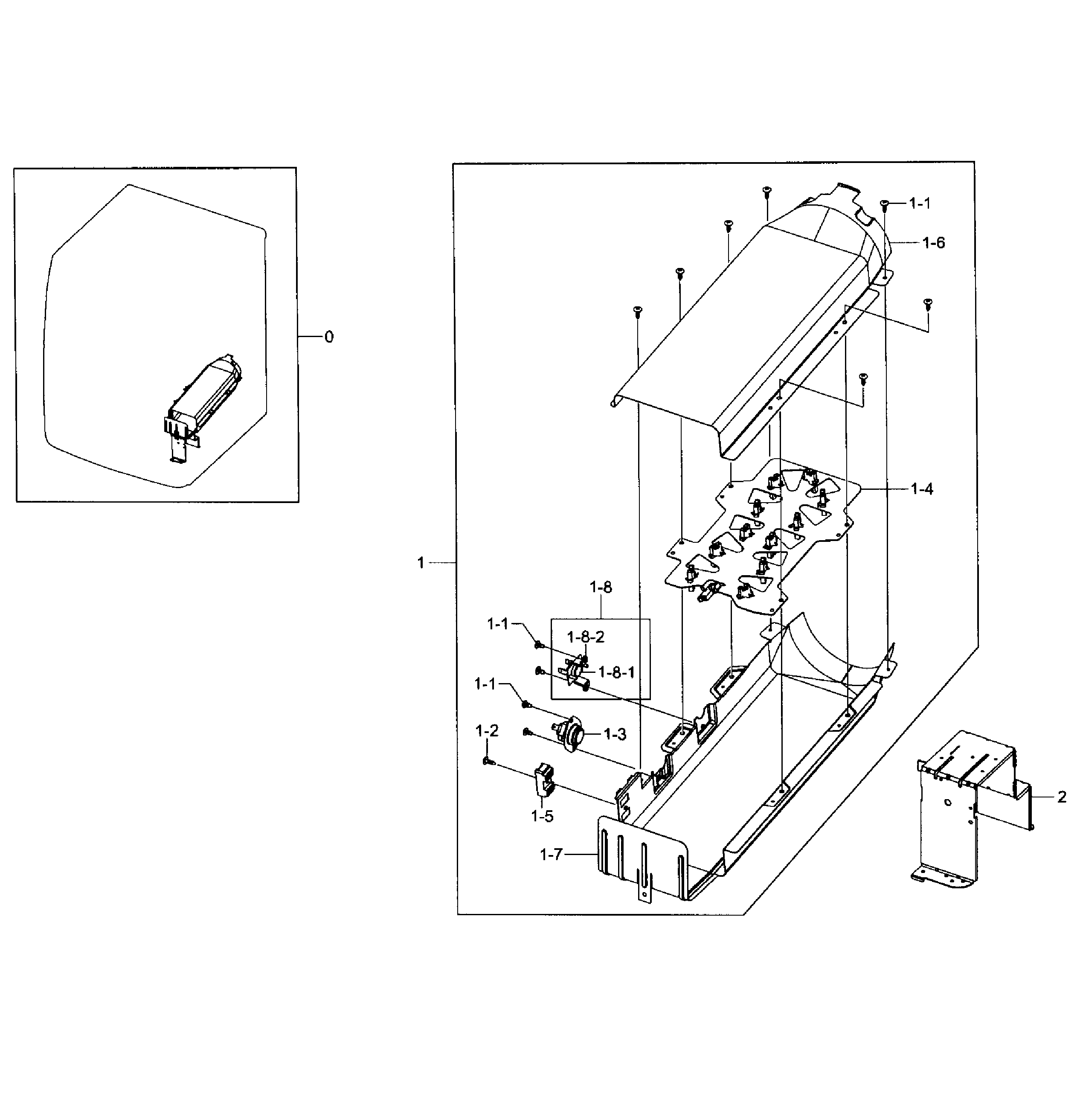 Samsung DV457EVGSWR/AA-00 duct heater diagram