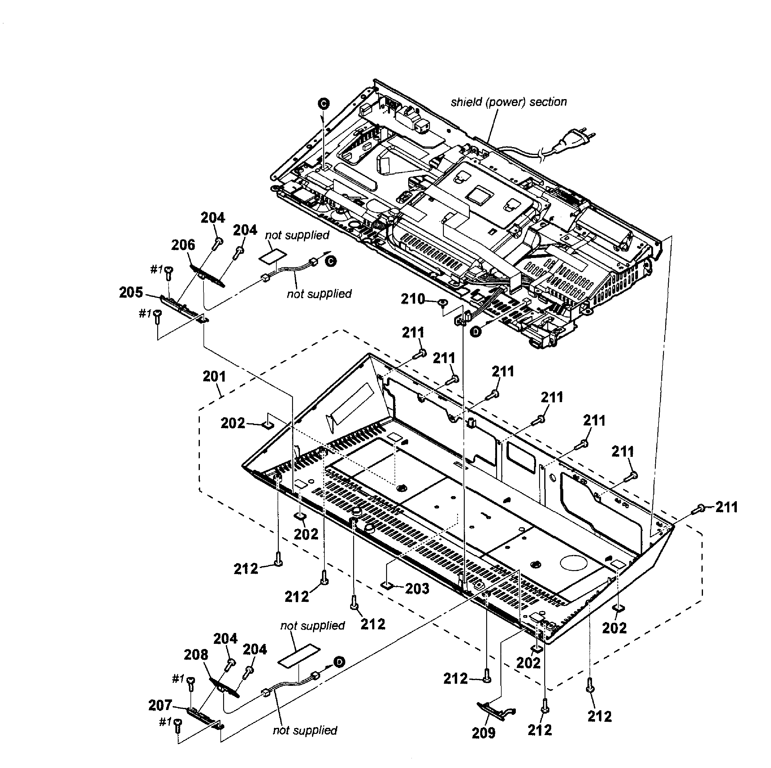 Sony BDV-N7100W bottom cover diagram