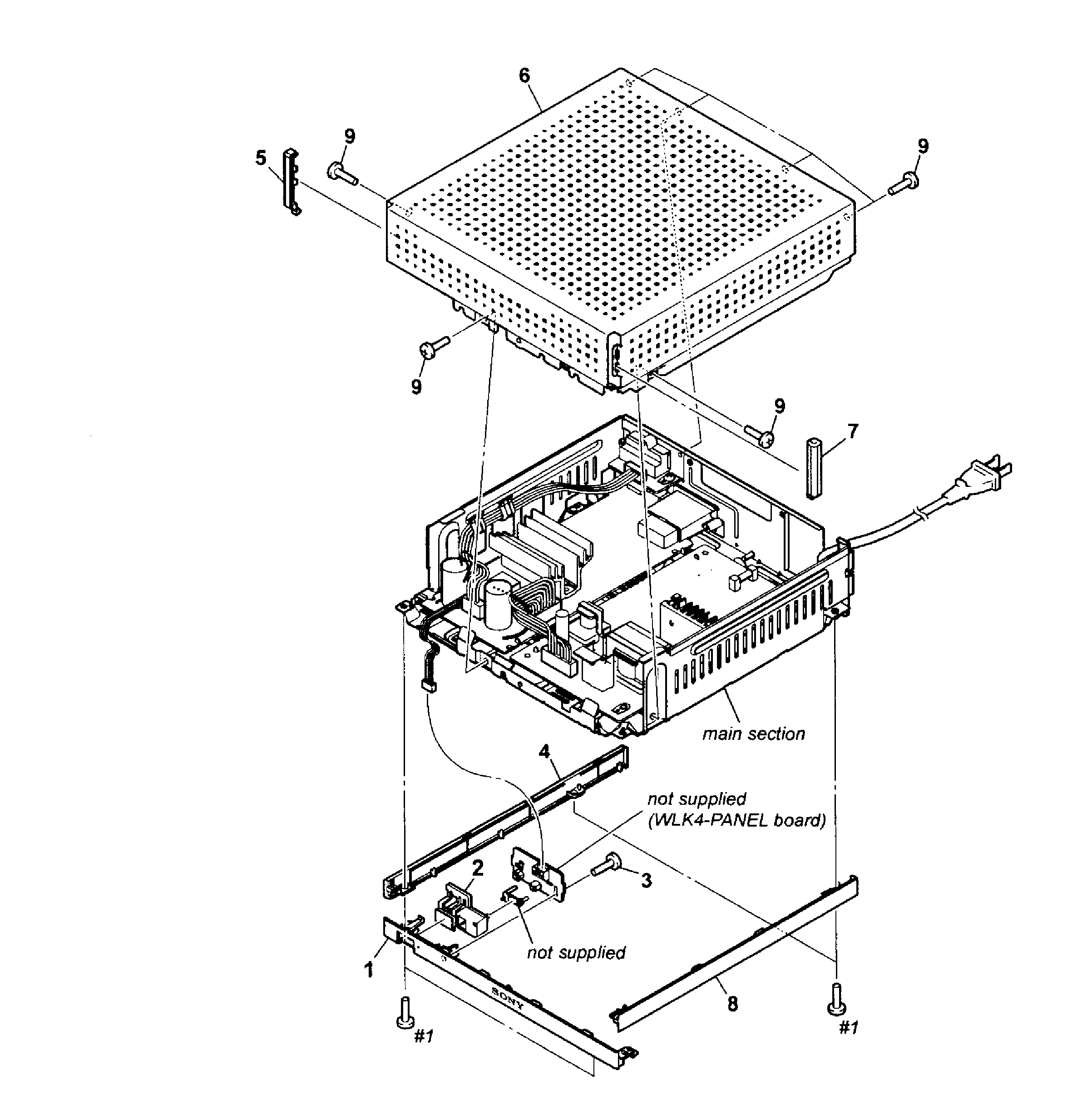 Sony BDV-N7100W cabinet parts diagram