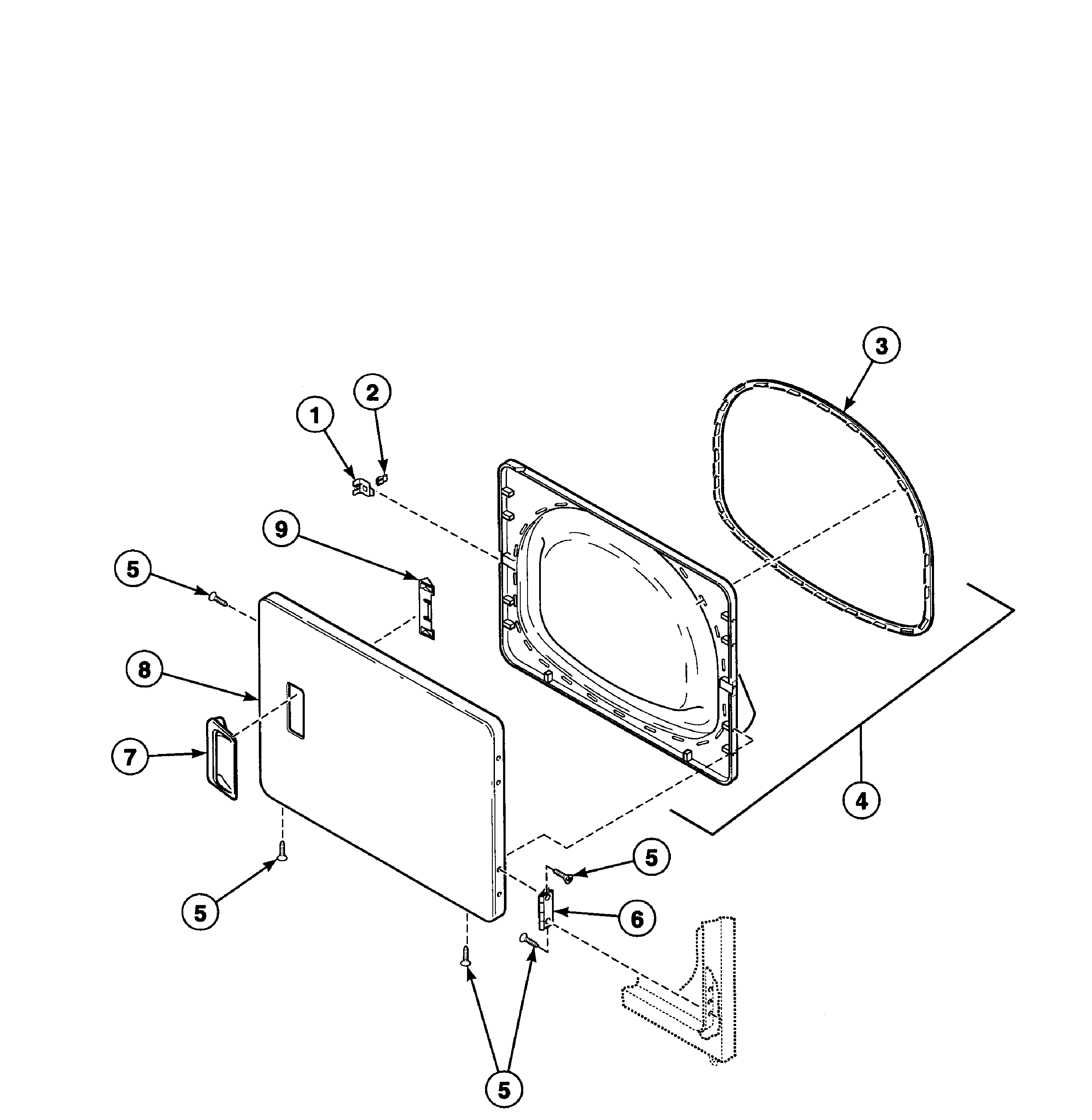 Speed Queen FEU17AWF1702 loading door diagram