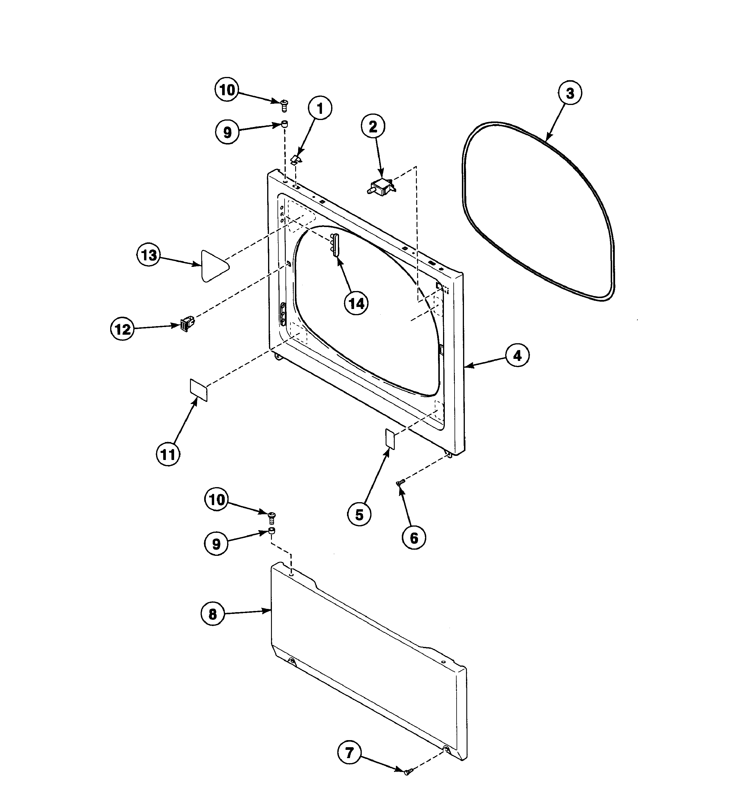 Speed Queen FEU17AWF1702 access panel diagram
