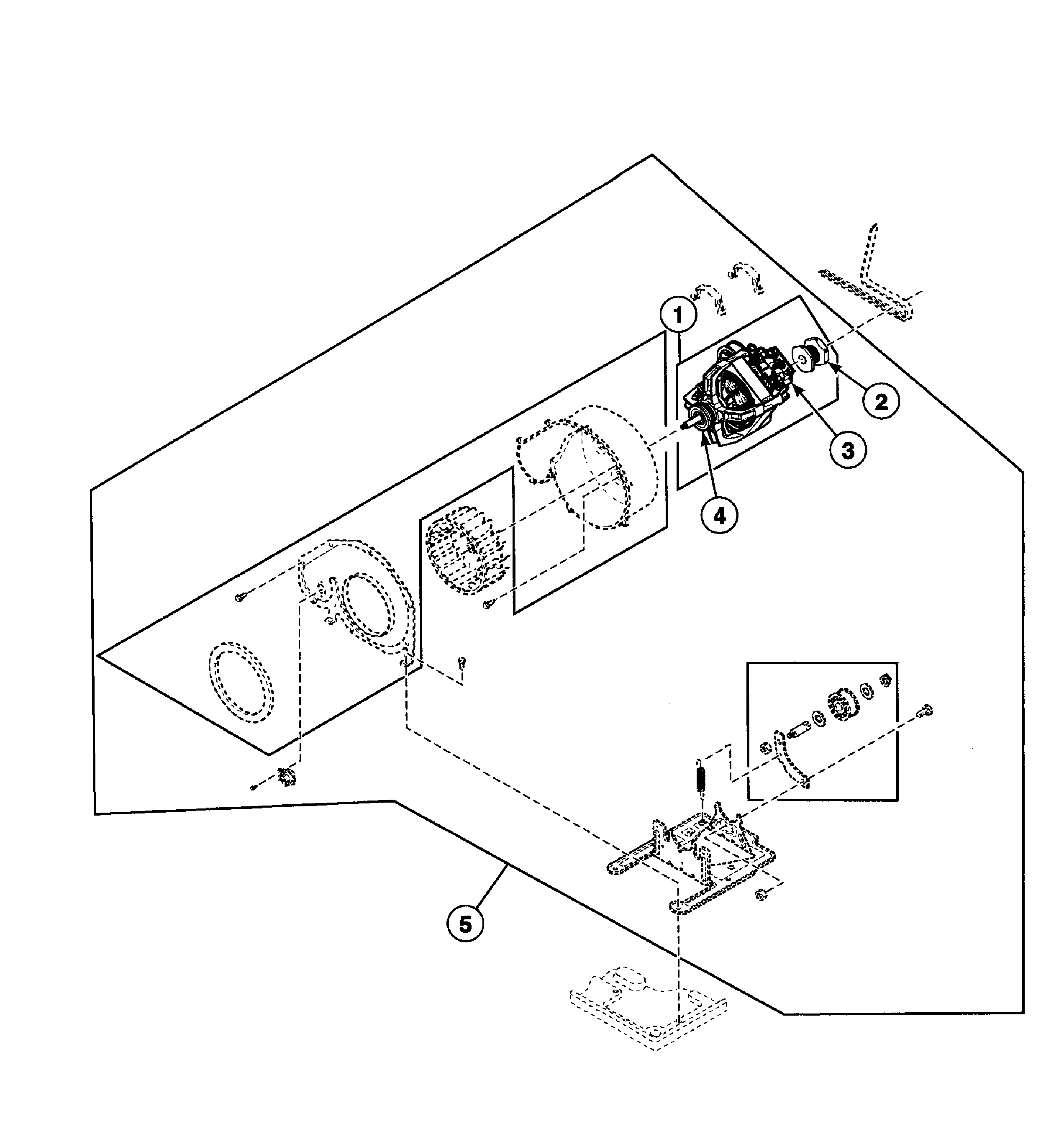 Speed Queen FEU17AWF1702 motor assy diagram