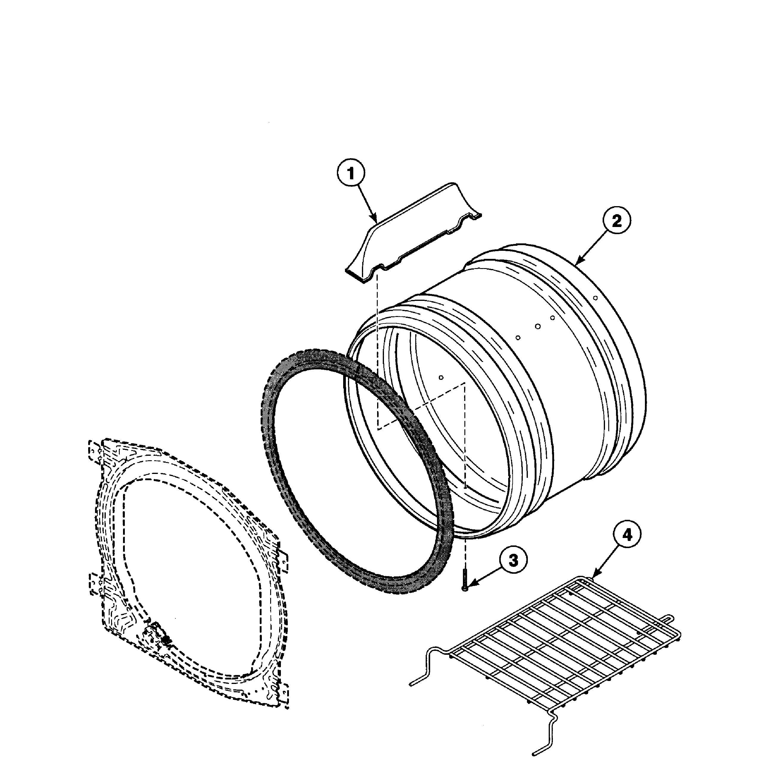 Speed Queen FEU17AWF1702 cylinder assy diagram