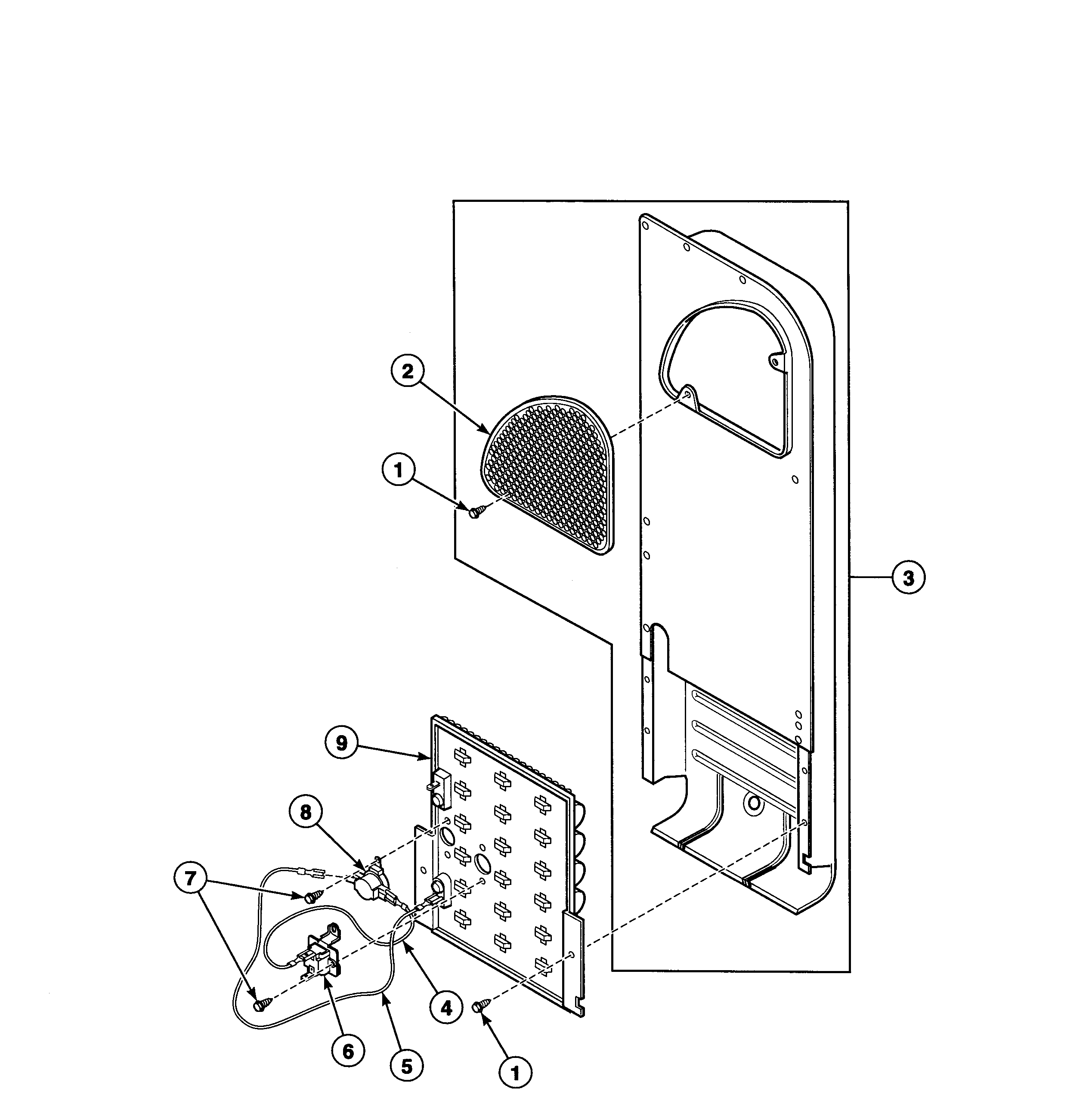 Speed Queen FEU17AWF1702 heater duct diagram