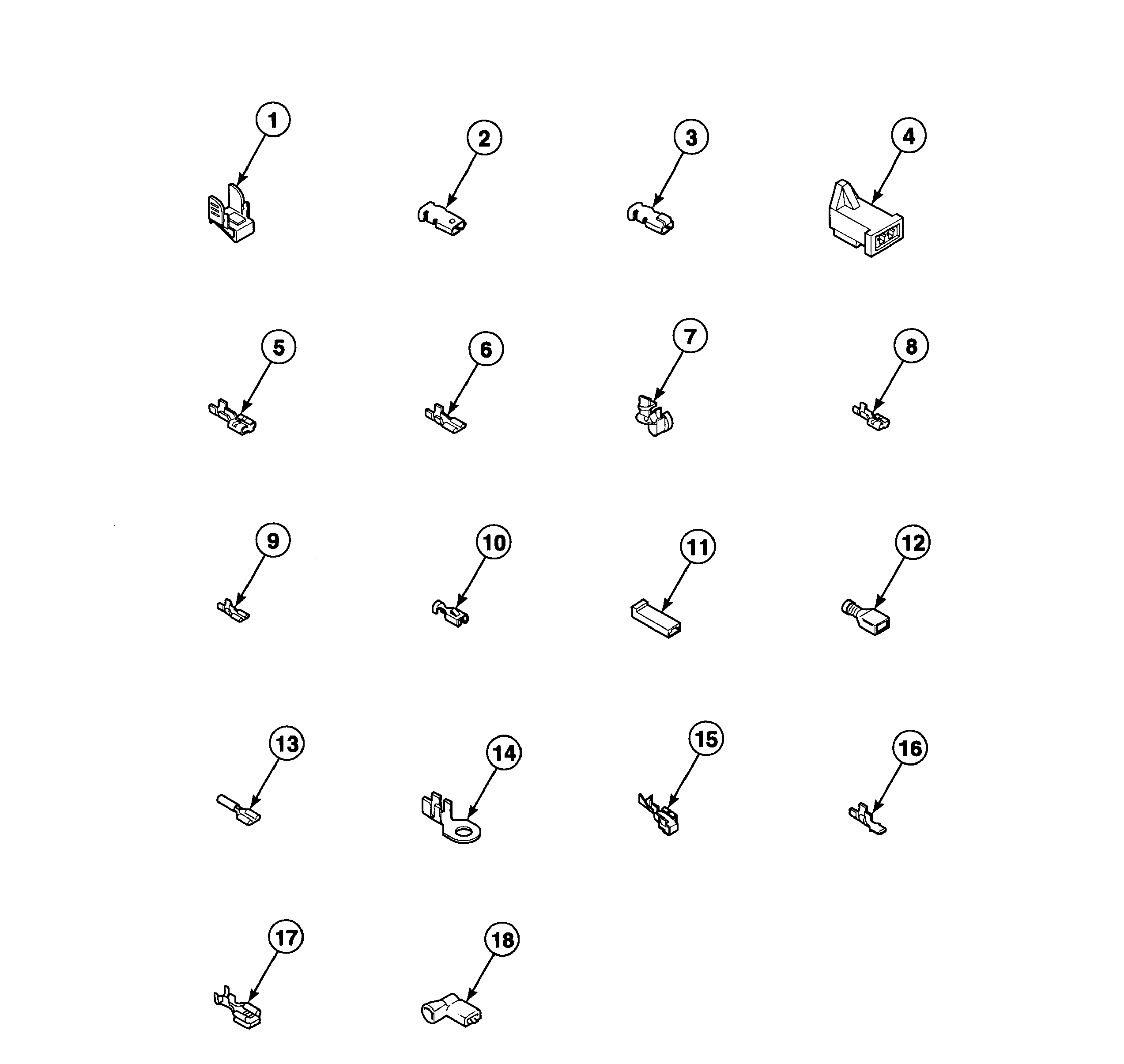 Speed Queen FEU17AWF1702 terminals diagram