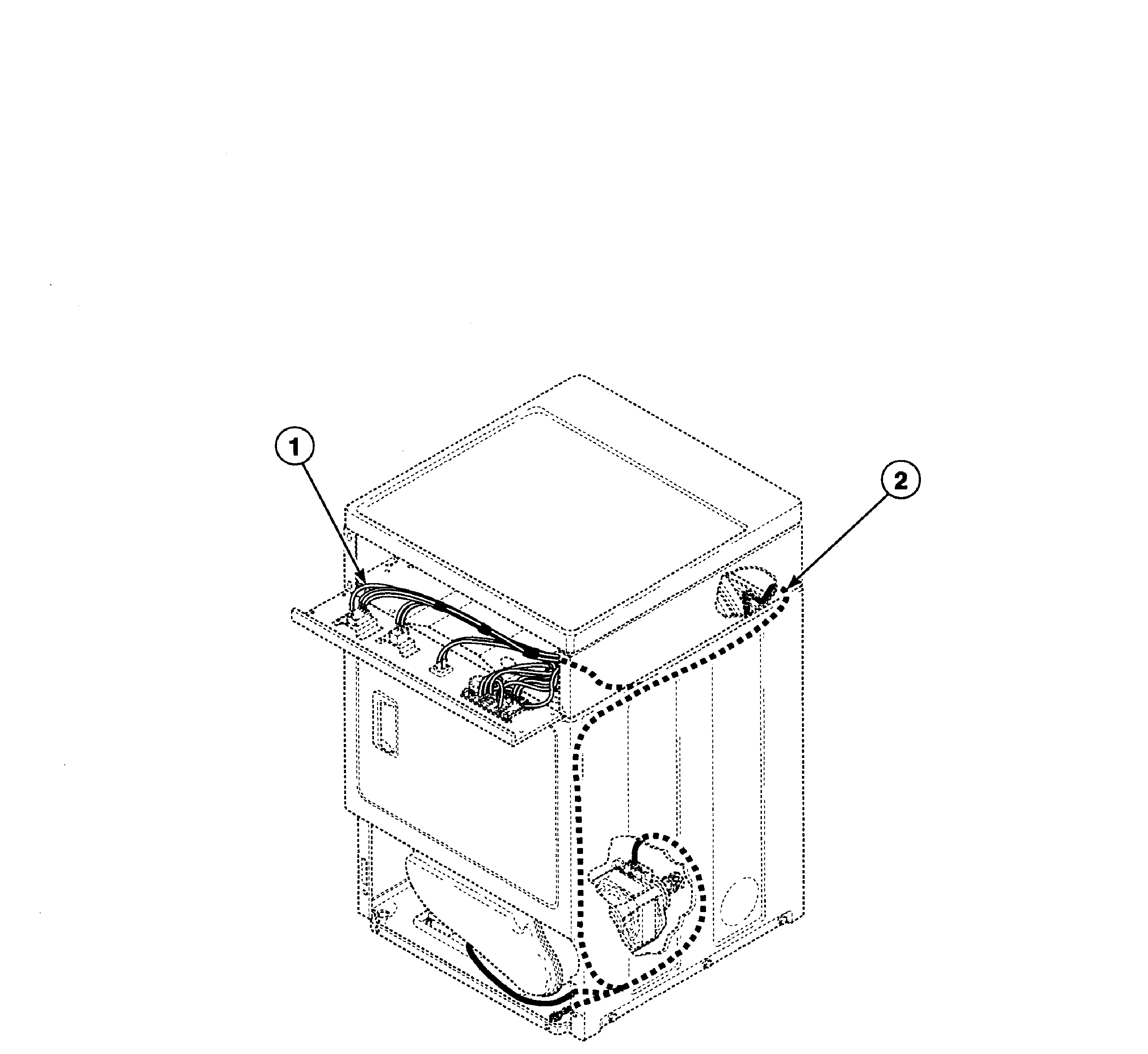 Speed Queen FEU17AWF1702 wire harness diagram