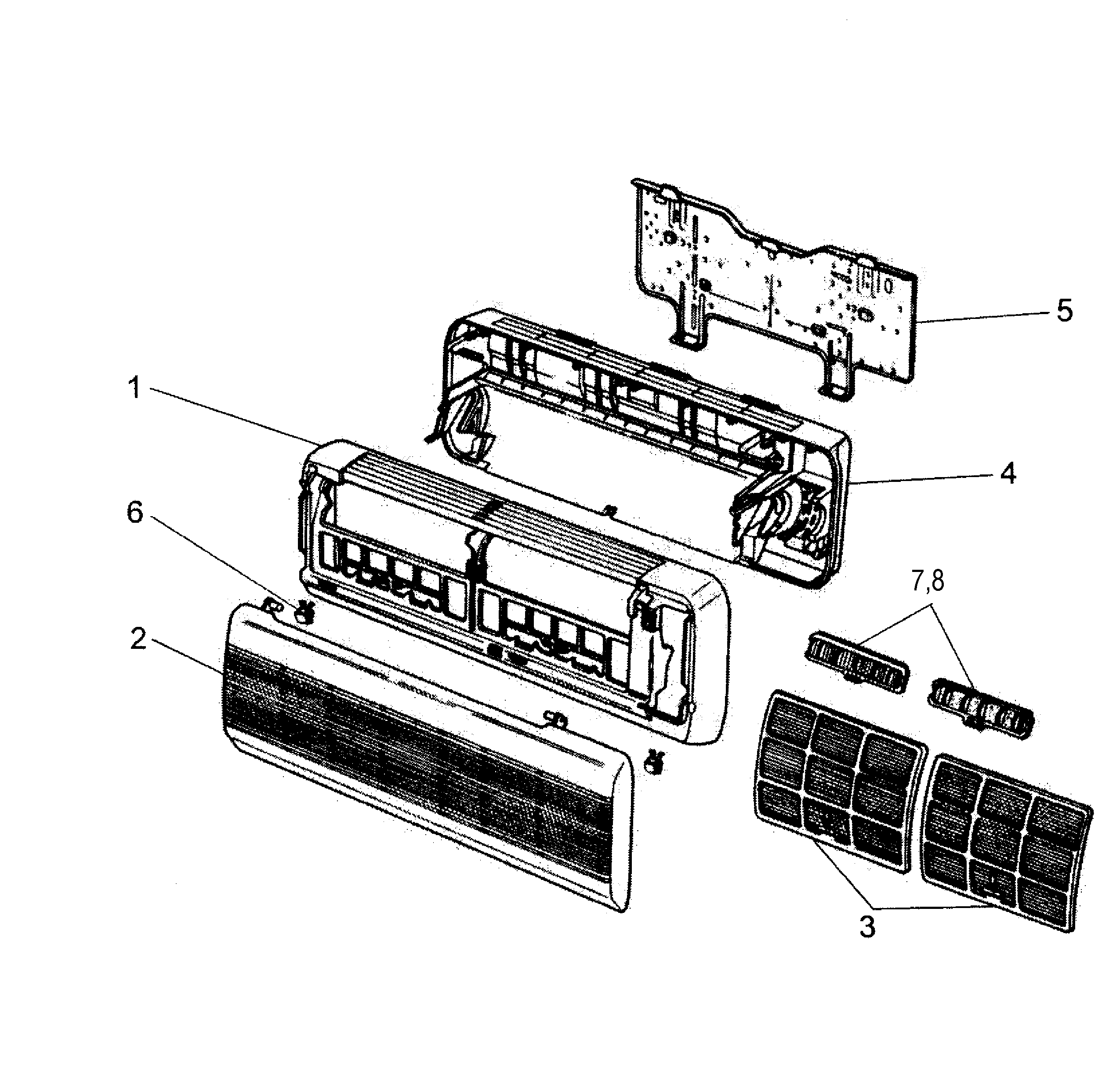 Mitsubishi MS09NWWH structural parts diagram