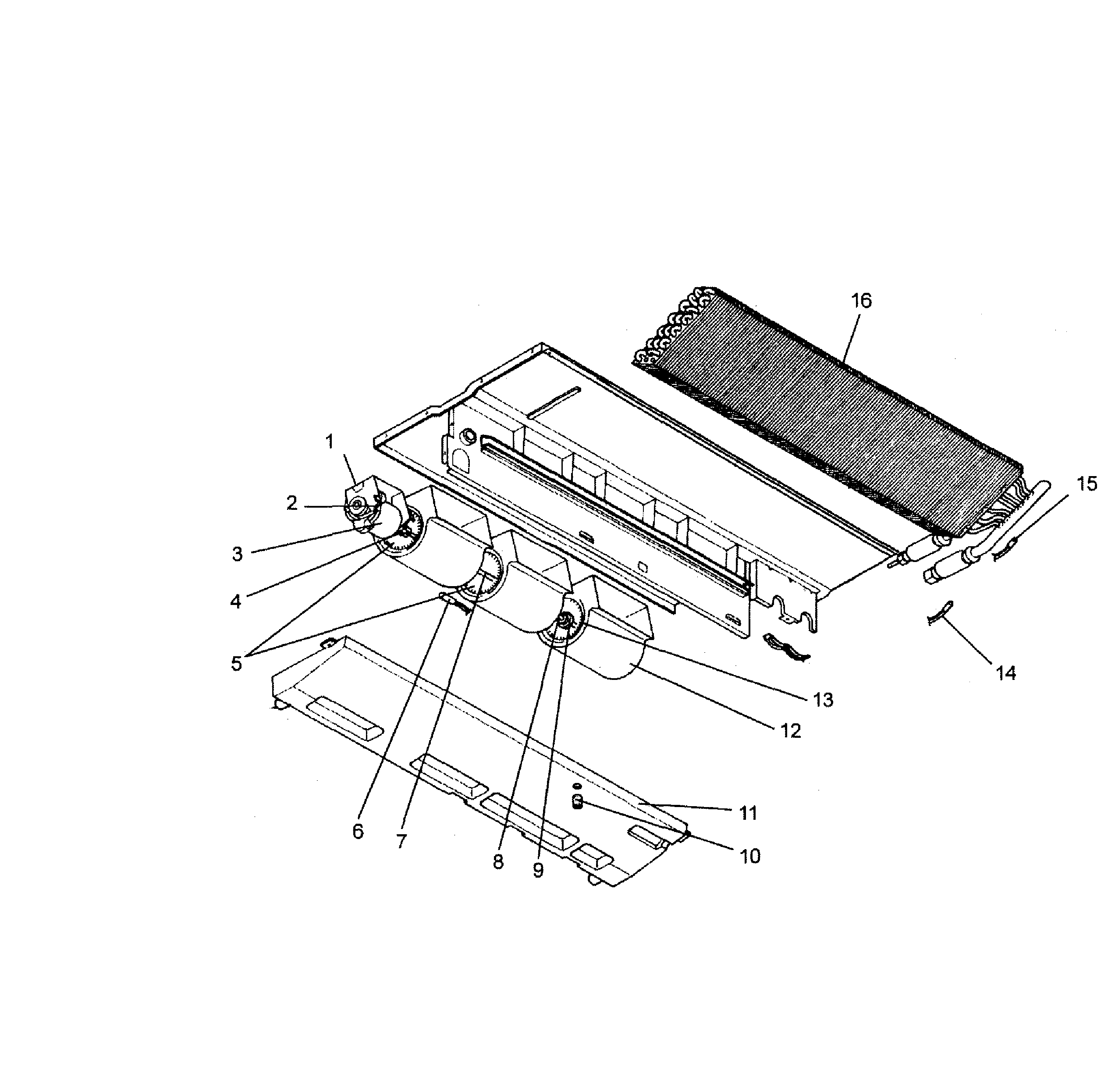 Mitsubishi PCA-A42GA structural parts diagram