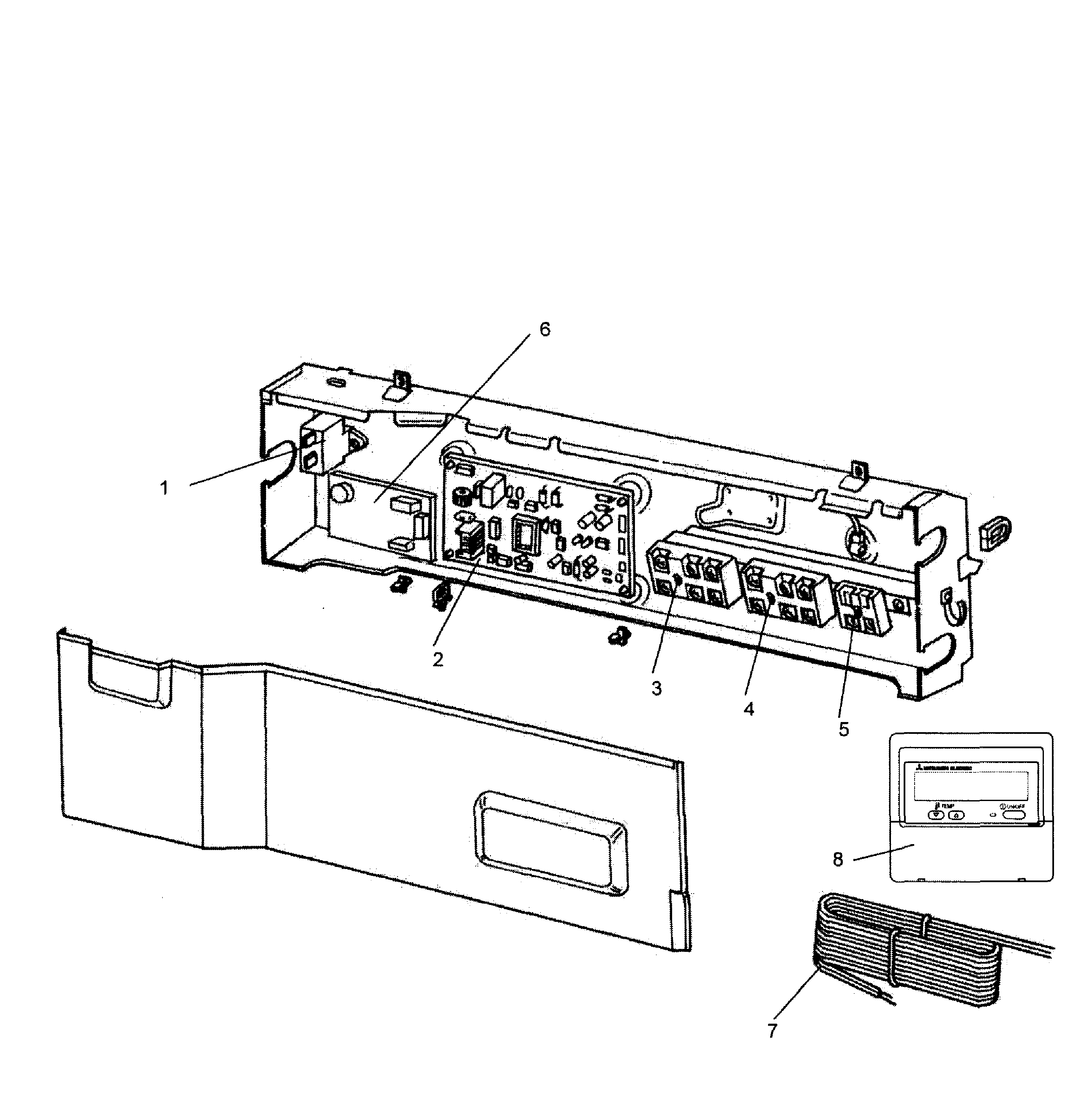 Mitsubishi PCA-A42GA electrical parts diagram