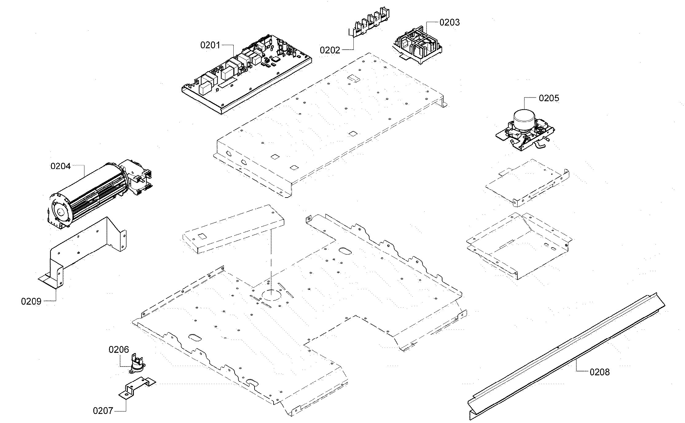 Bosch HBN3450UC/10 pcb assy diagram