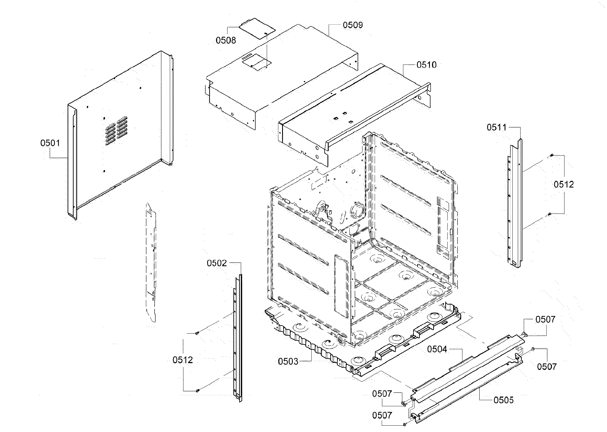 Bosch HBN3450UC/10 base assy diagram