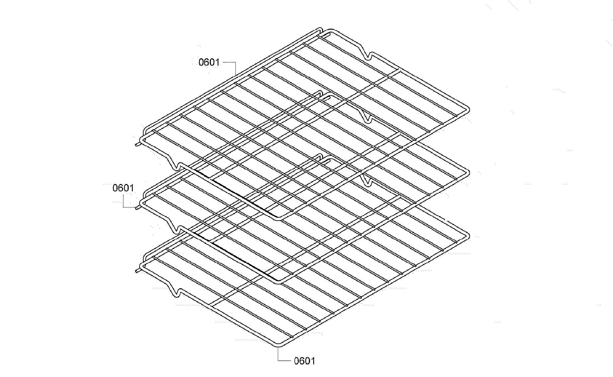 Bosch HBN3450UC/10 rack assy diagram