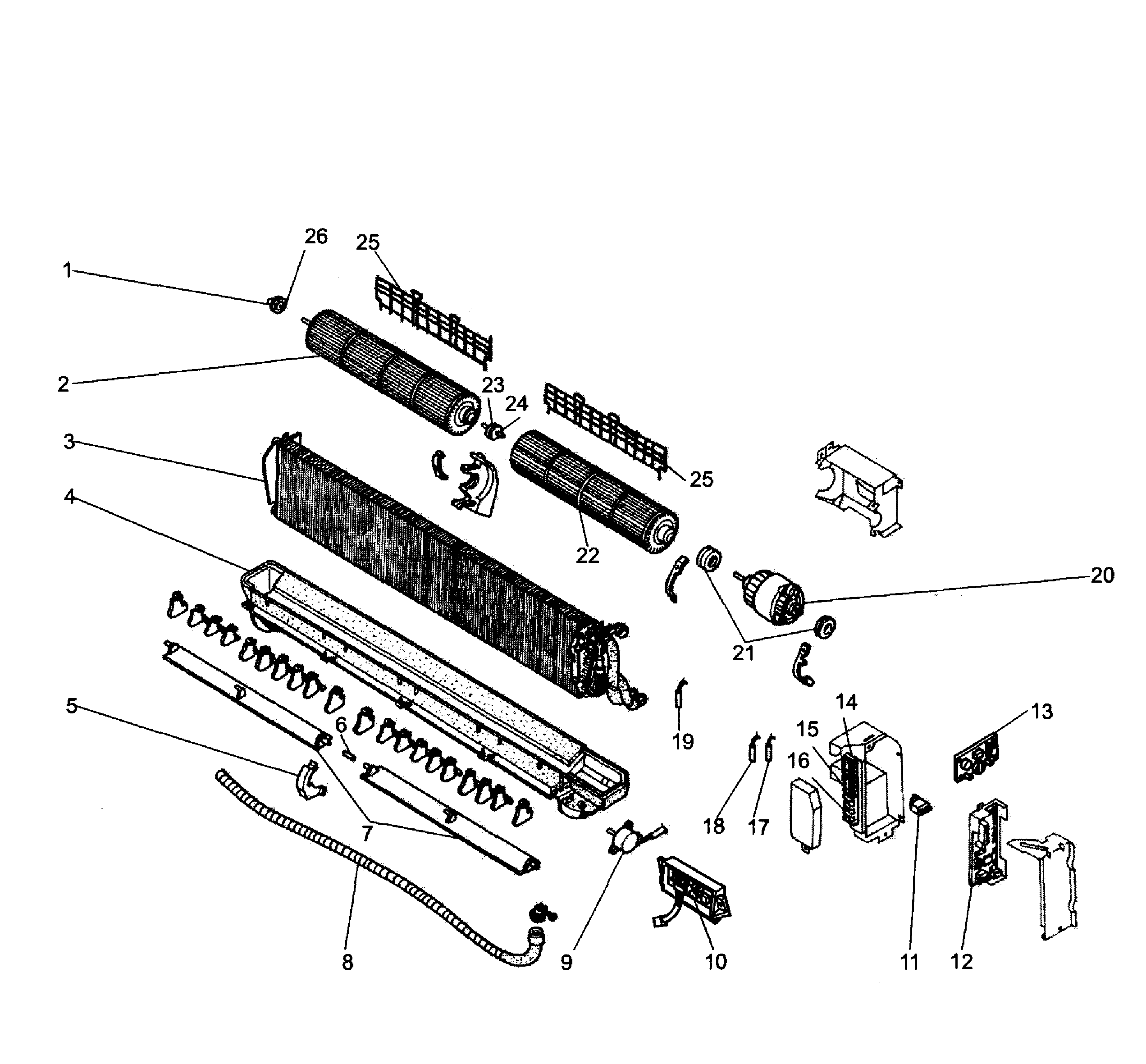 Mitsubishi PKA-A36FA structural parts diagram