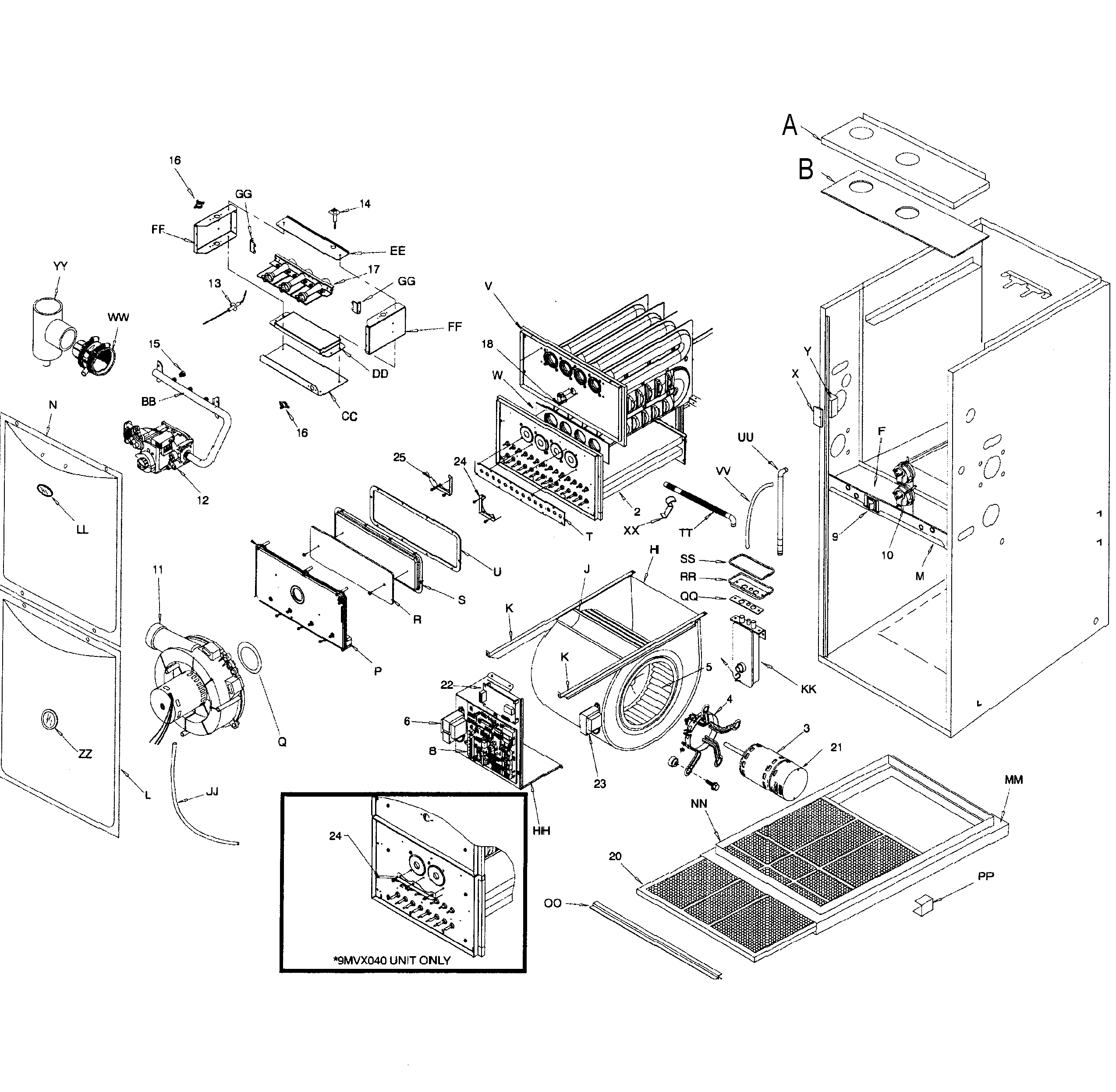 ICP C9MVX060F12A1 main assembly diagram