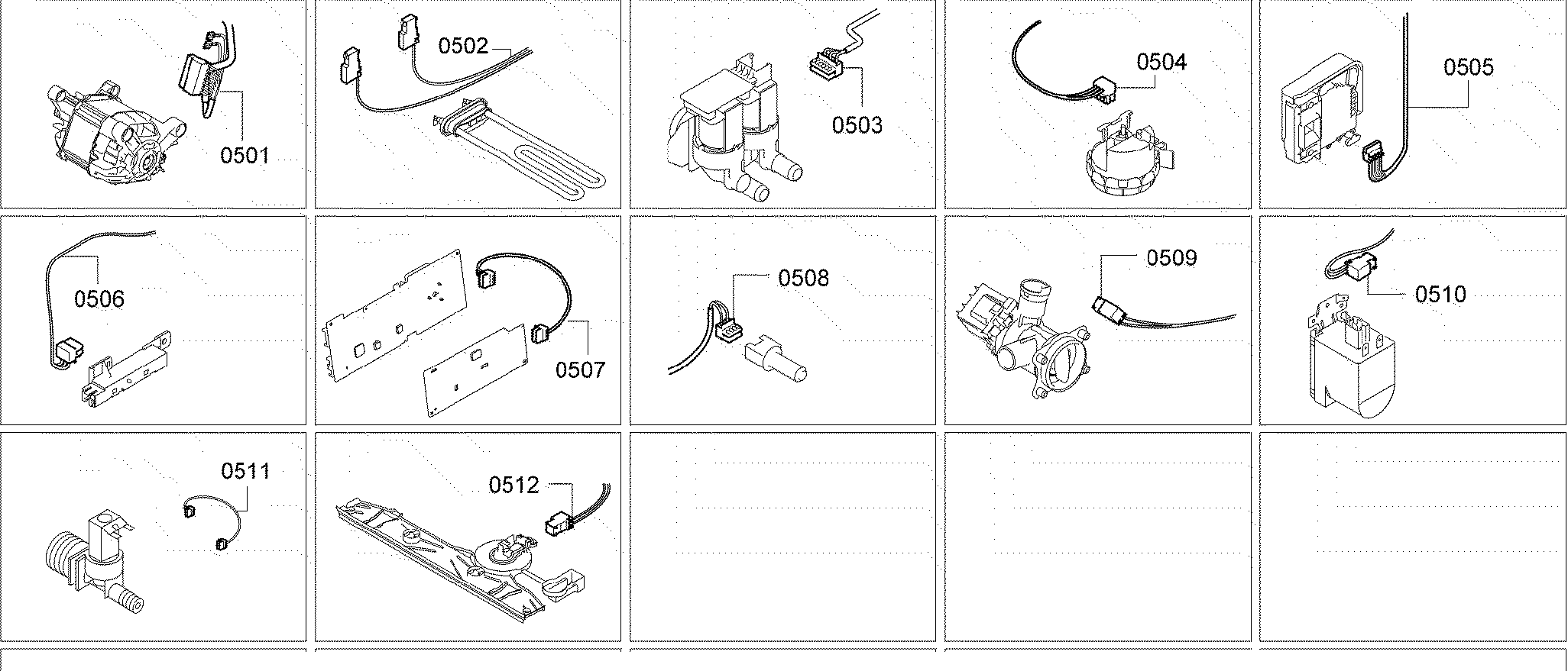 Bosch WAP24202UC/05 harness assy diagram