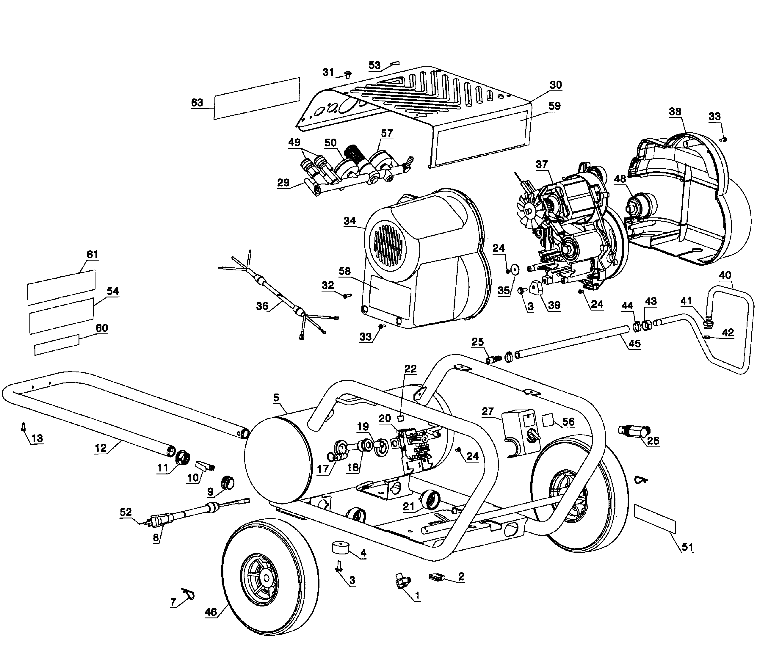 DeWalt D55146 TYPE 3 main assy diagram