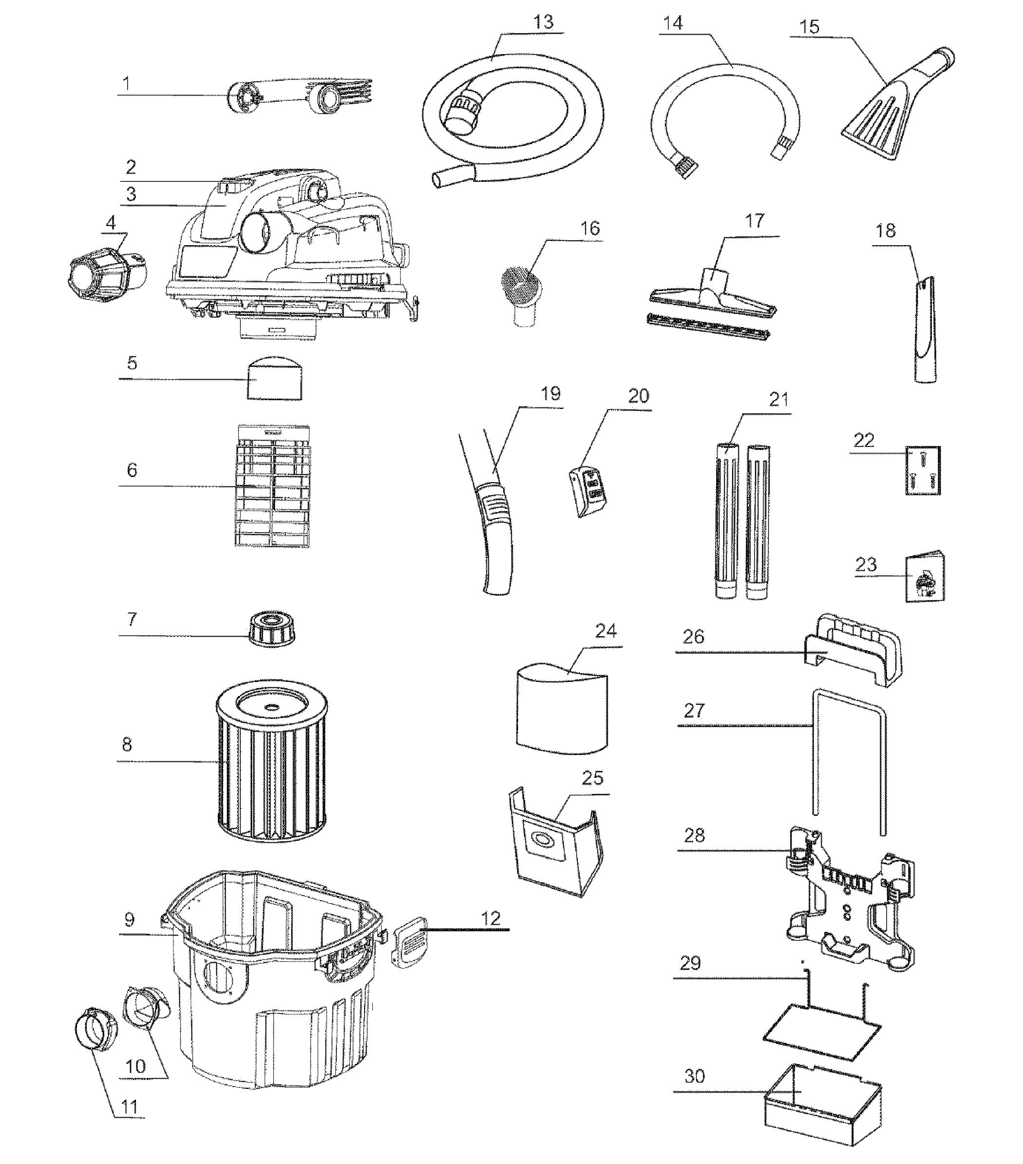 Craftsman 12516825-2013 vacuum assy diagram