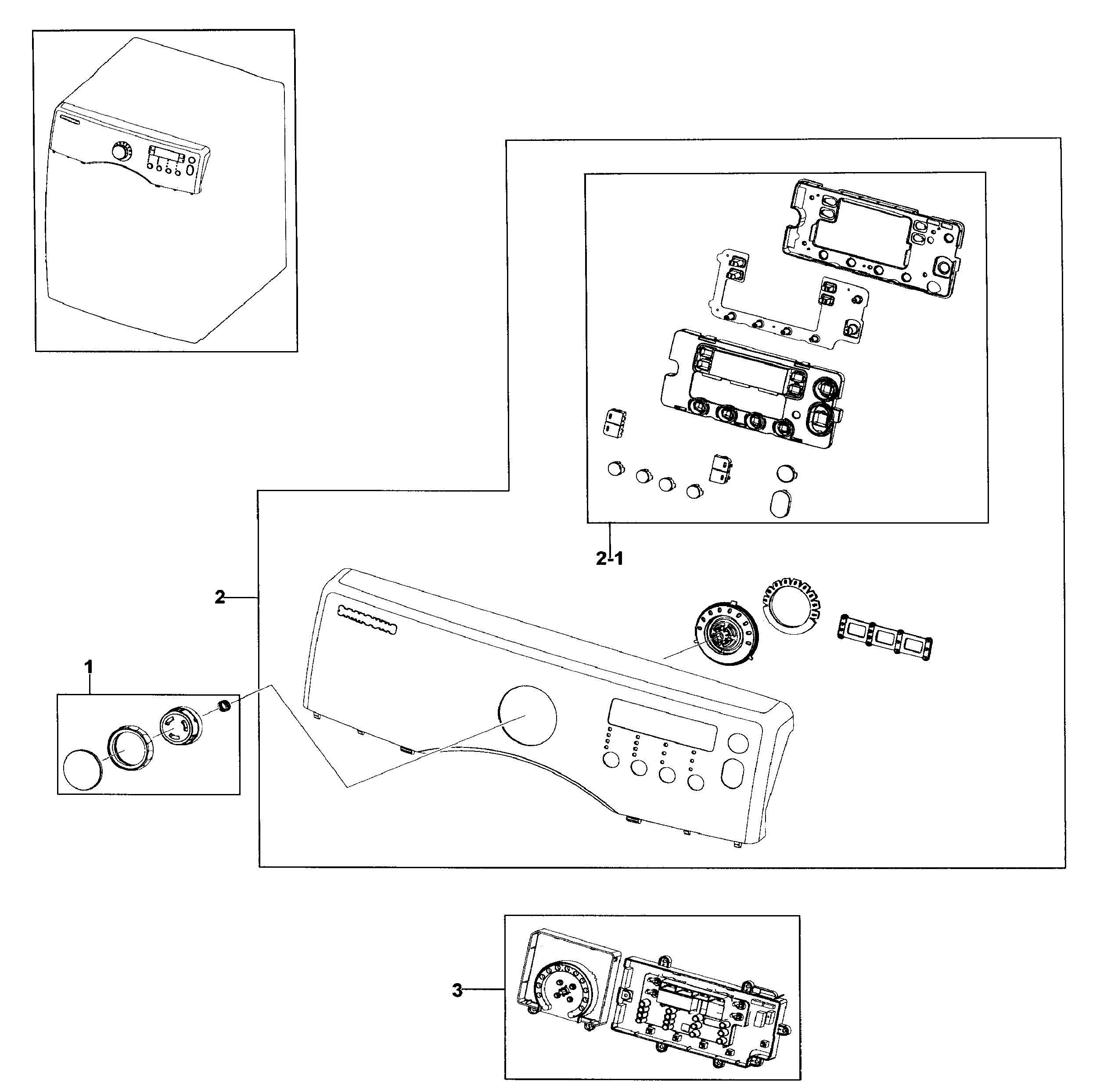 Samsung DV330AEB/XAA-03 control panel diagram