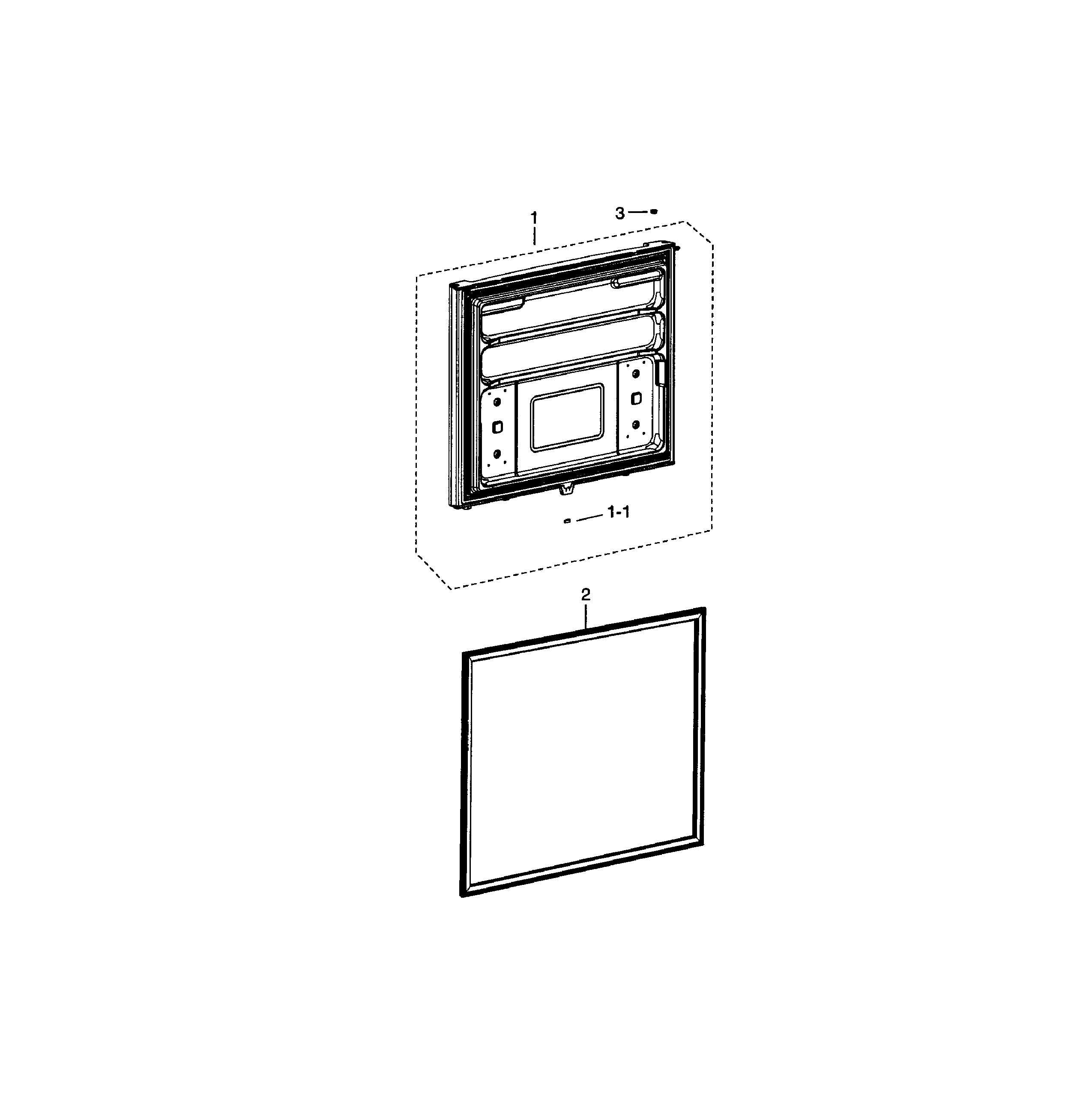 Samsung RB215ACPN/XAA-01 freezer door diagram