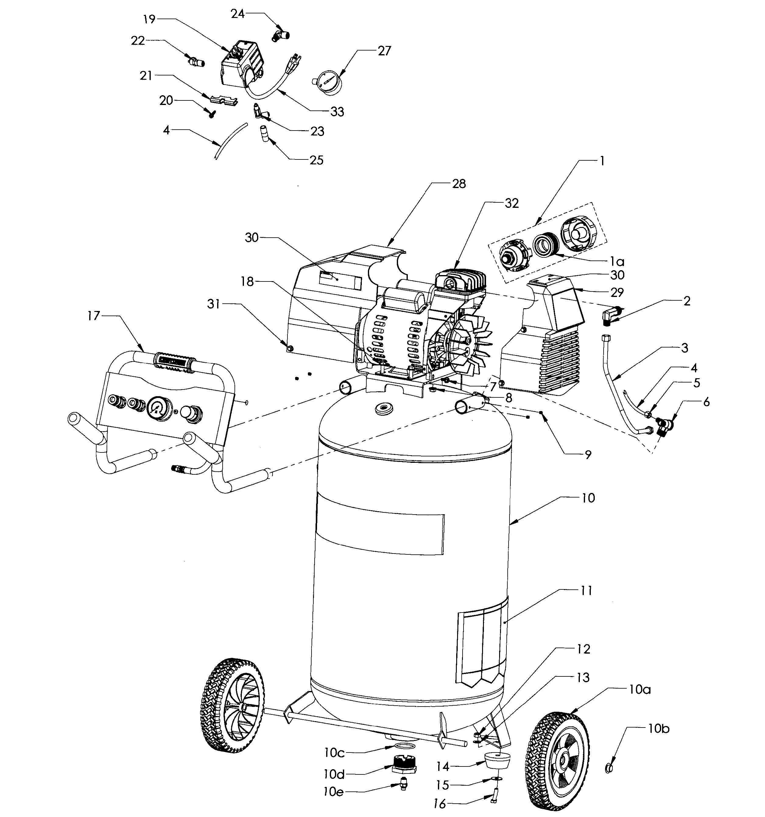 Craftsman 92116472-2012 compressor assy diagram