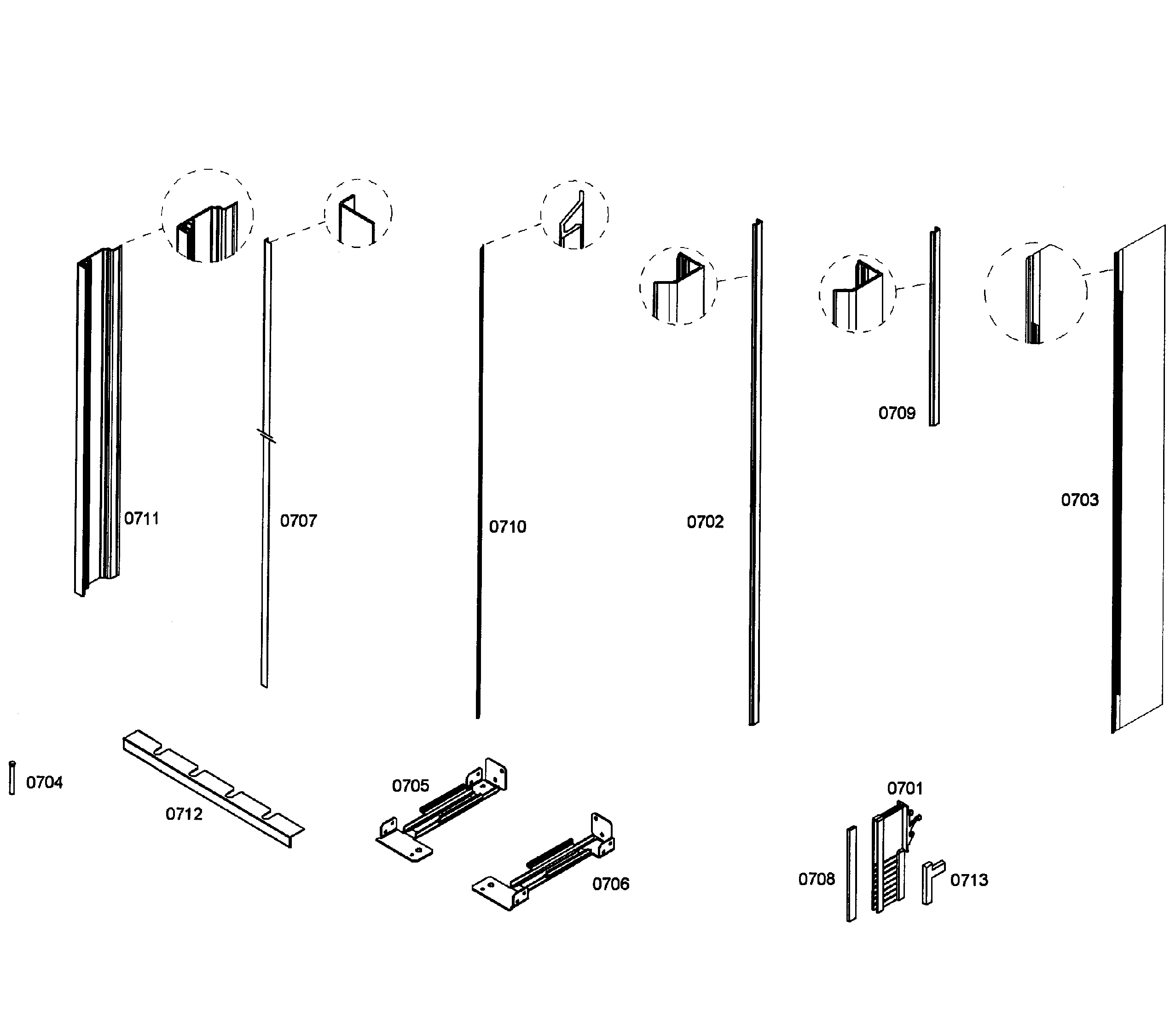 Thermador T36IT71NNP/12 trim assy diagram