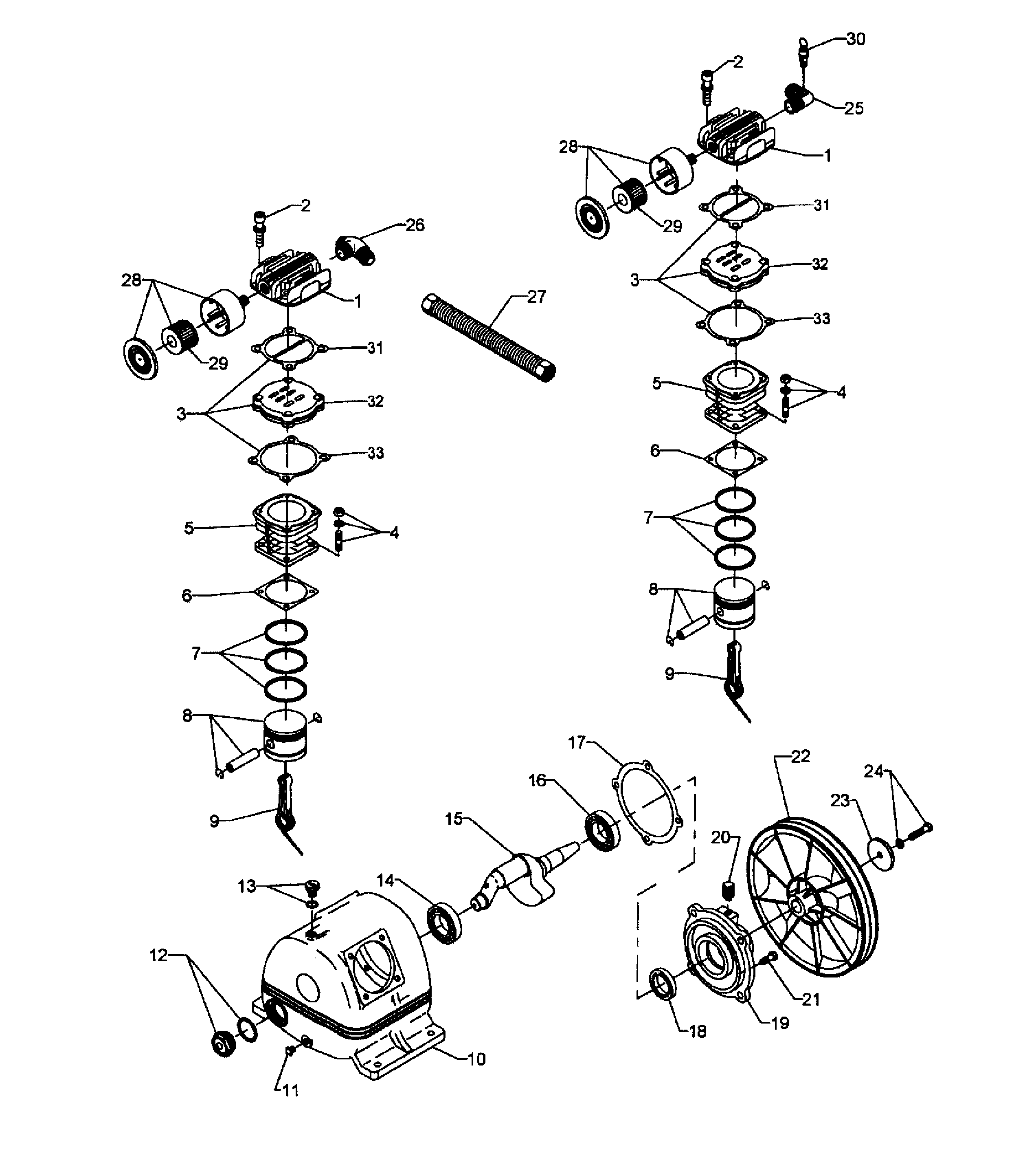 Ingersoll Rand P1.5IU-A9 pump asy diagram