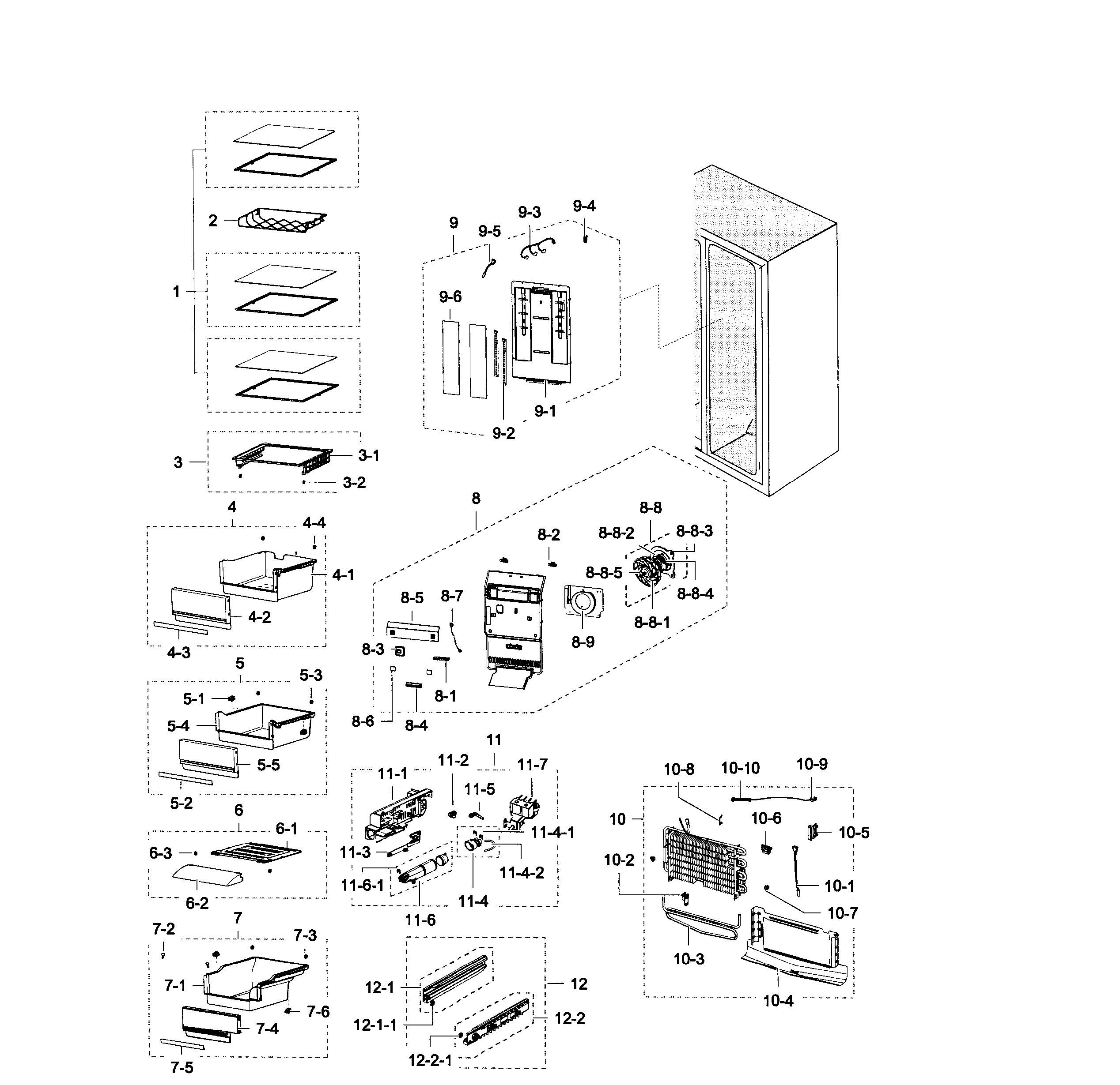 Samsung RSG307AARS/XAA-02 refrigerator diagram