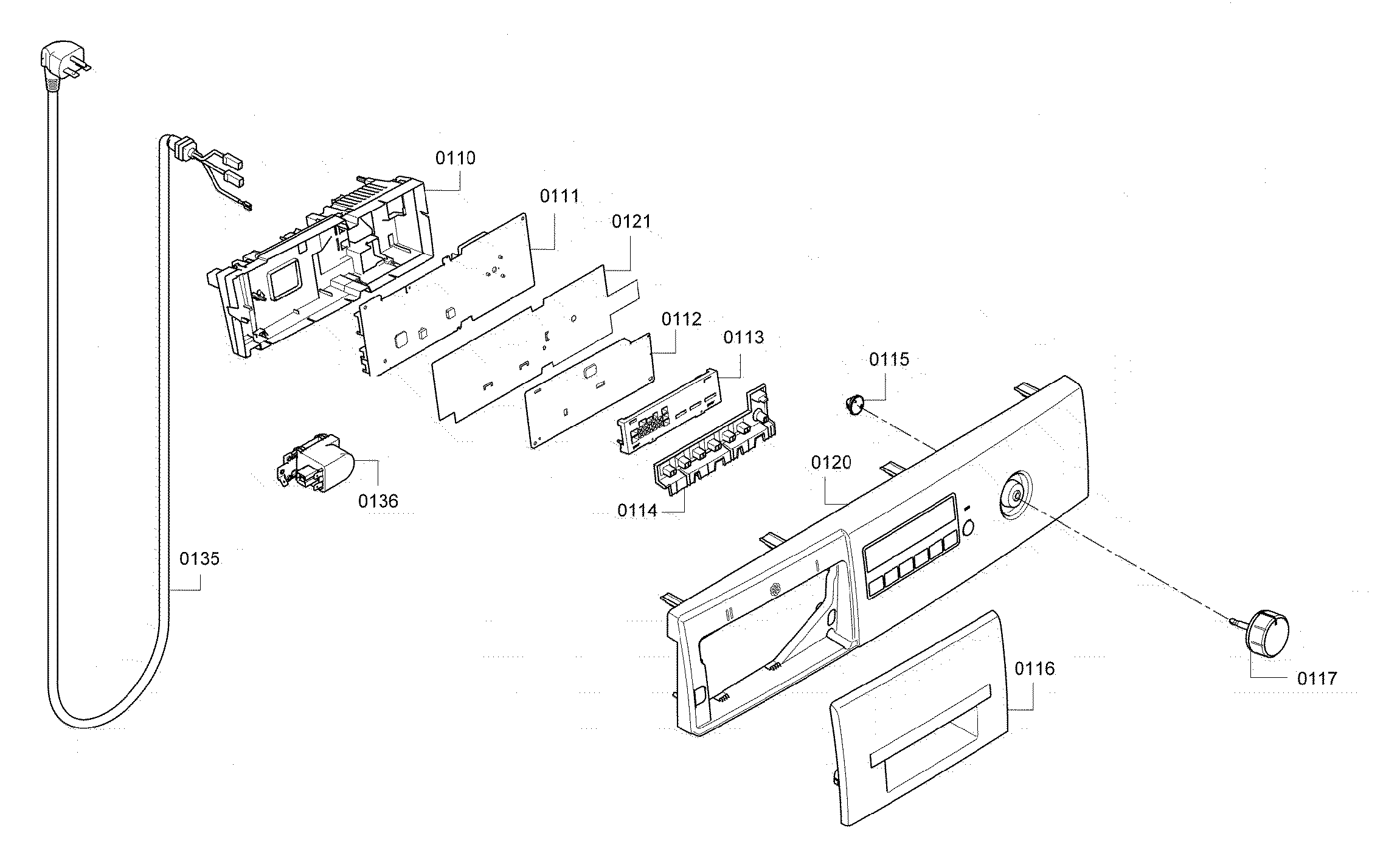 Bosch WAP24201UC/05 control panel diagram